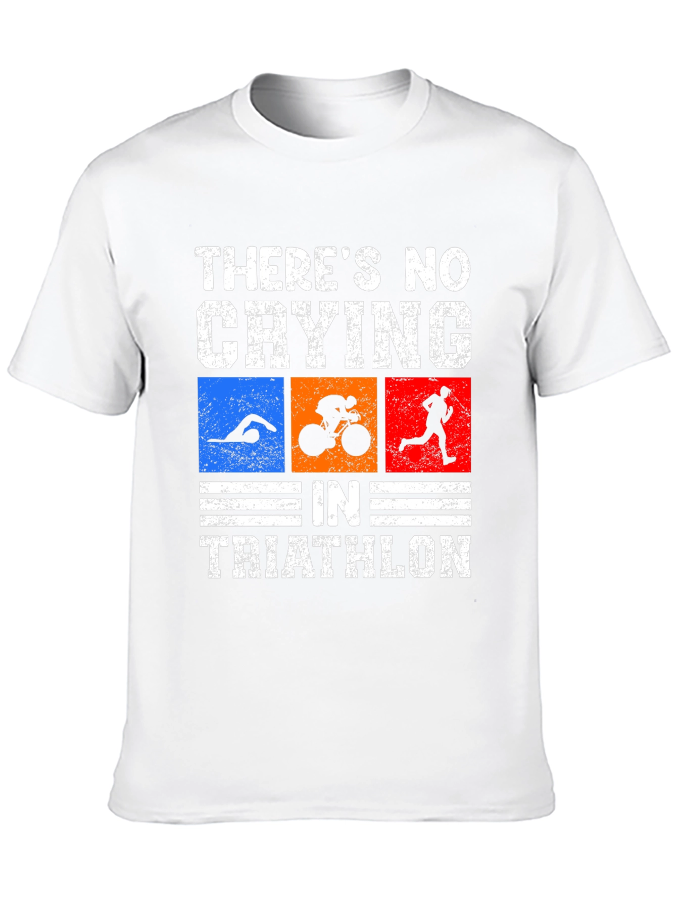 Triathlon T-Shirt: No Crying Funny Triathlete Tee