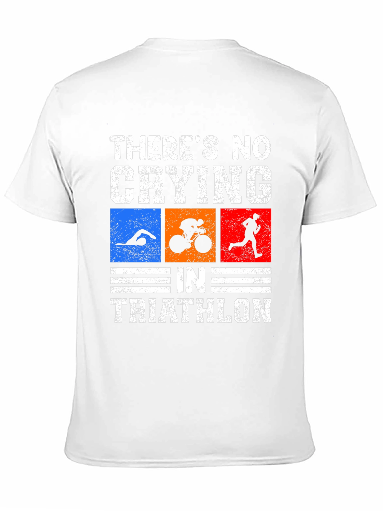 Triathlon T-Shirt: No Crying Funny Triathlete Tee