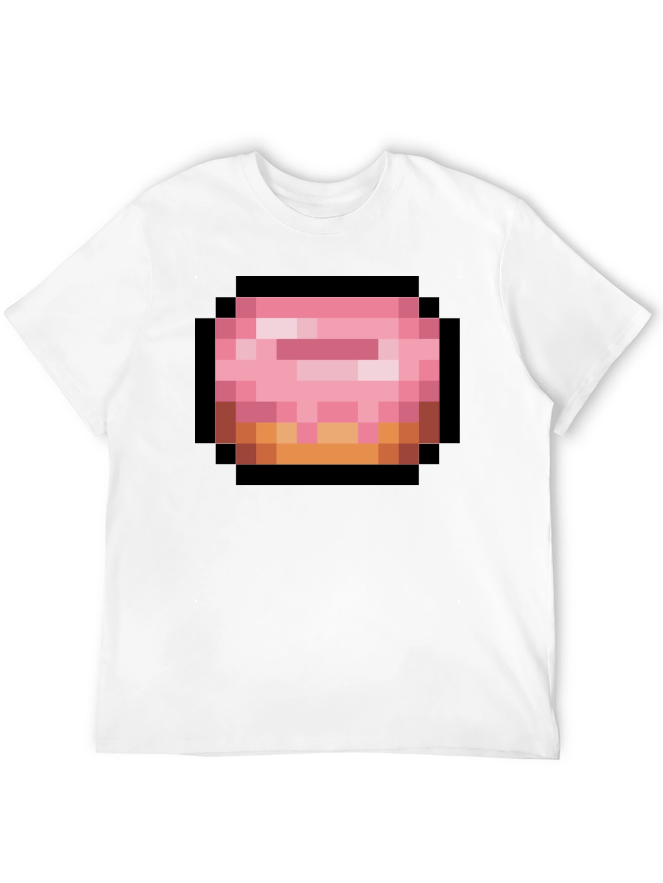 Pixel Donut Graphic T-Shirt - Black Cotton Tee