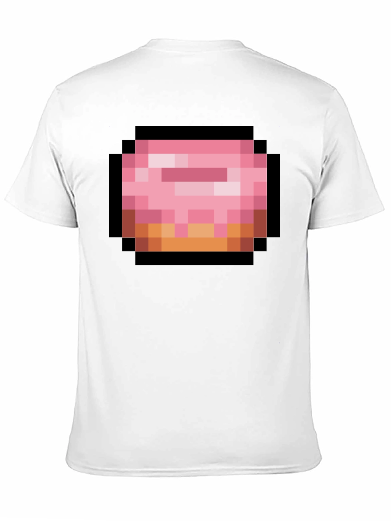 Pixel Donut Graphic T-Shirt - Black Cotton Tee