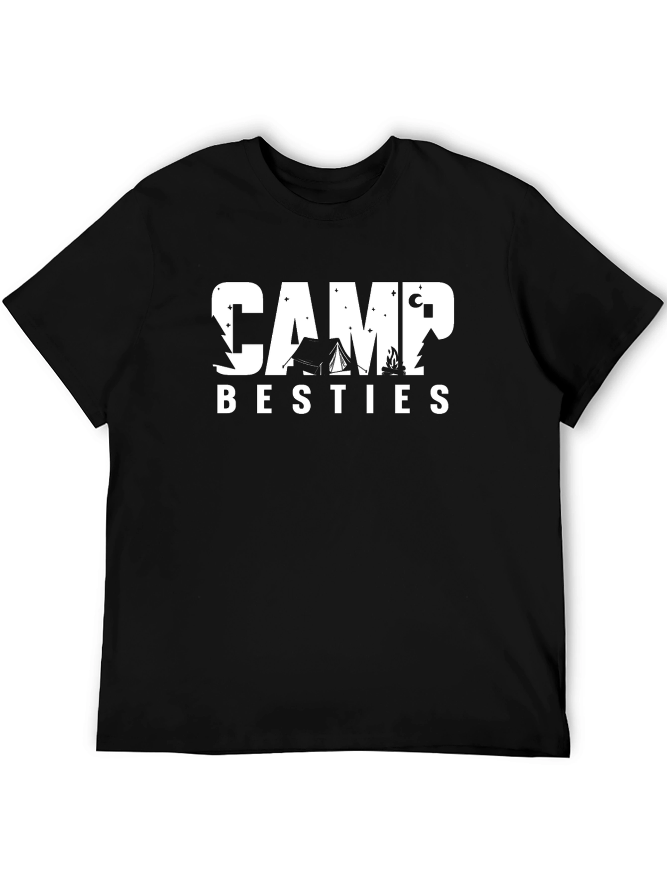 Camp Besties Graphic Tee - Black Camping Shirt