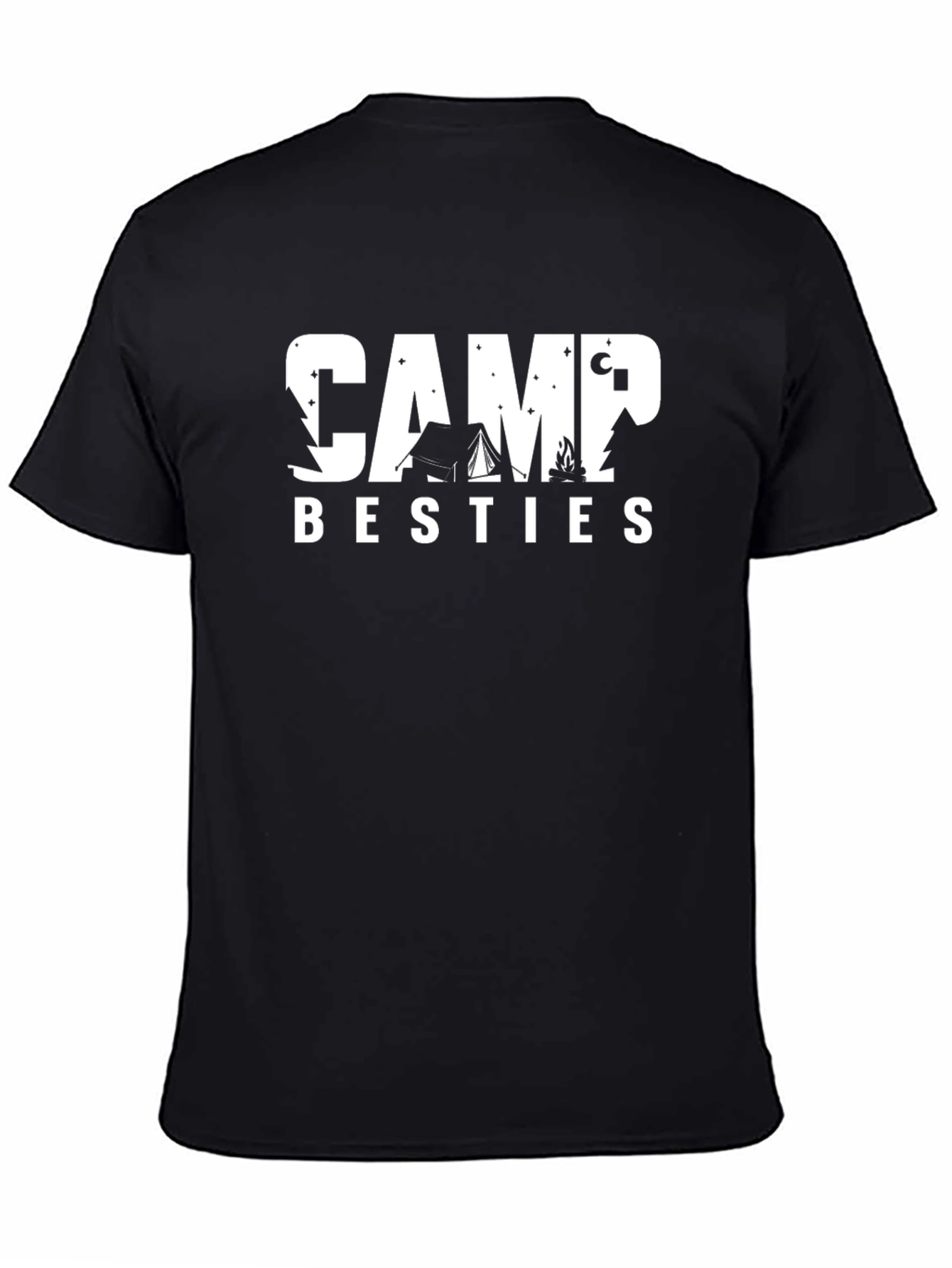 Camp Besties Graphic Tee - Black Camping Shirt