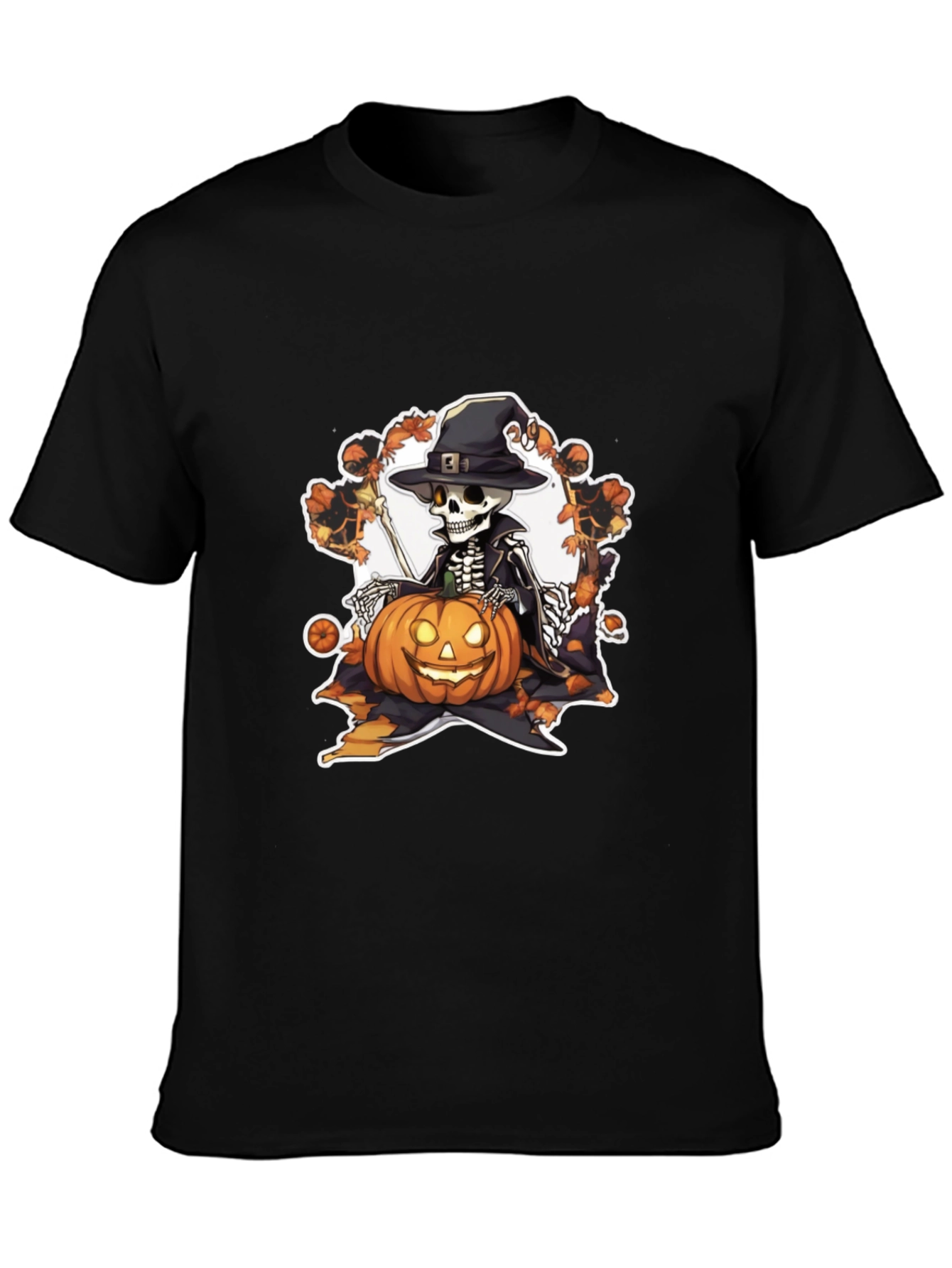 Halloween Skeleton Pumpkin T-Shirt