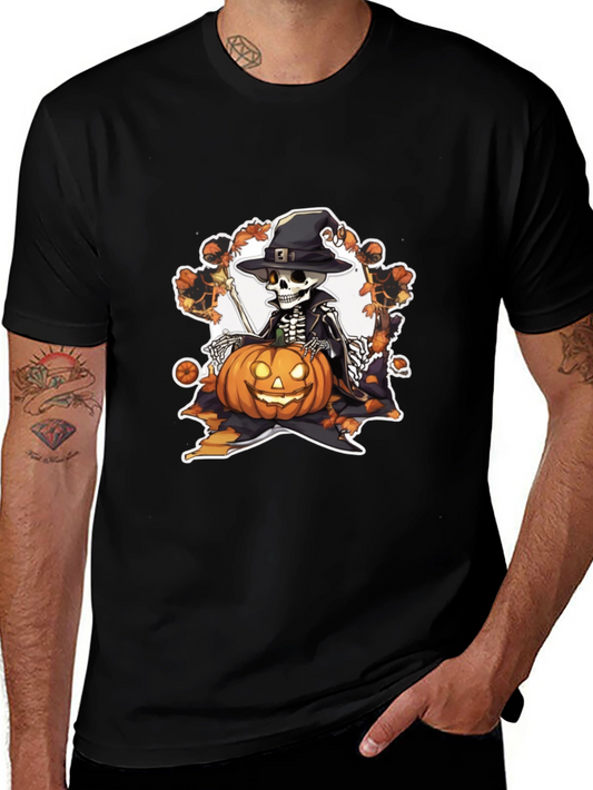 Halloween Skeleton Pumpkin T-Shirt