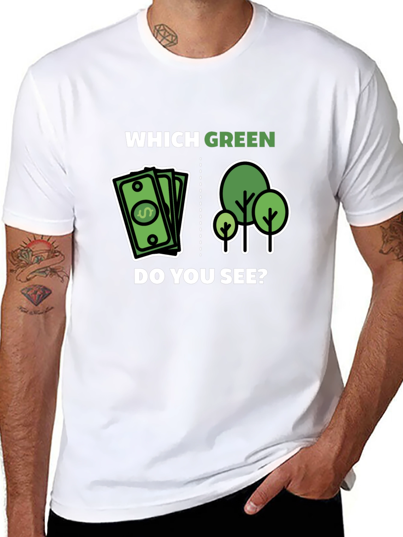 Which Green Do You See Graphic T-Shirt