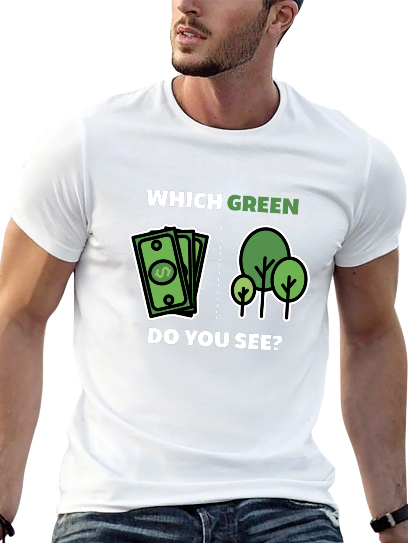 Which Green Do You See Graphic T-Shirt