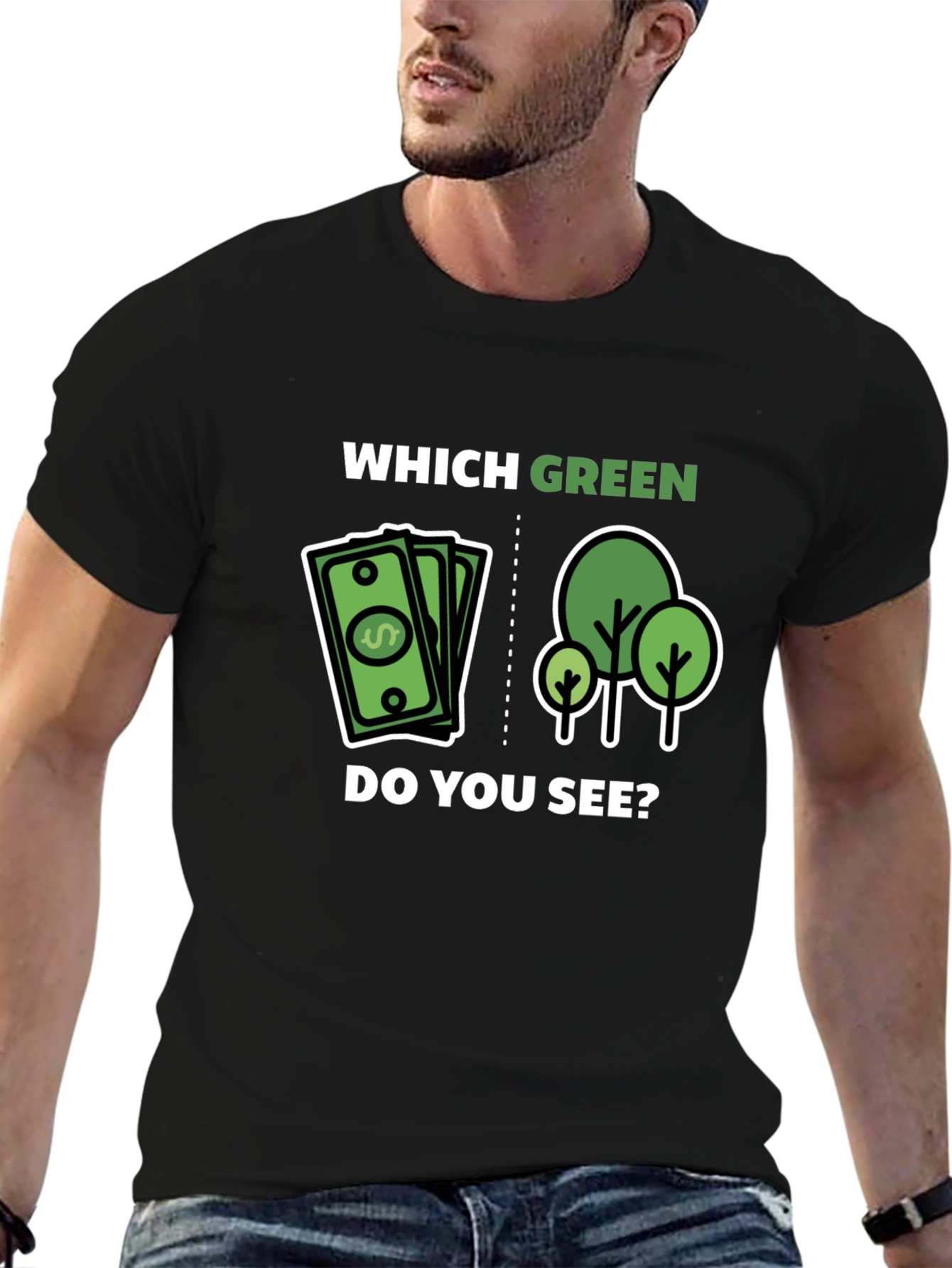 Which Green Do You See Graphic T-Shirt
