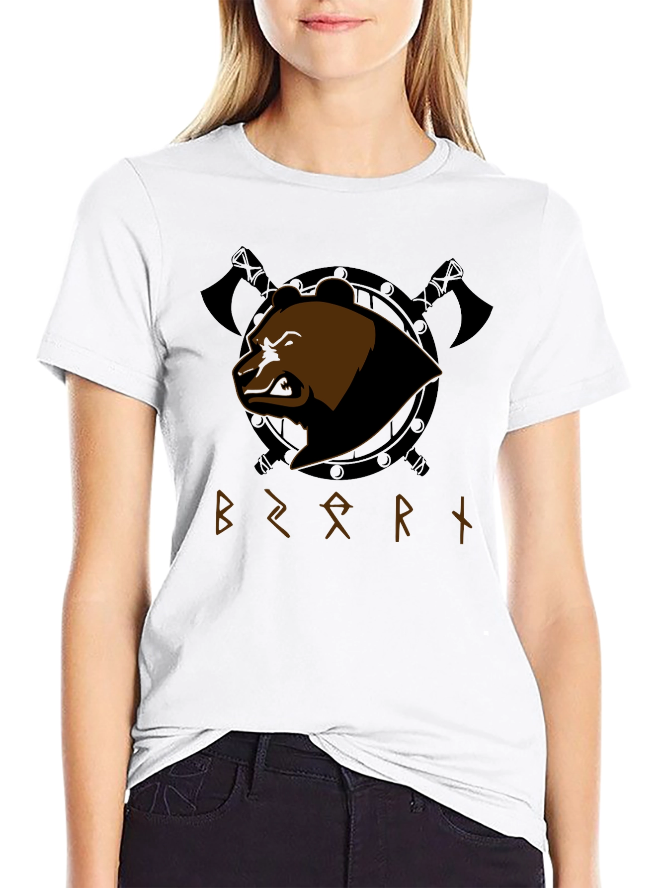 Berserk Bear Viking Axe T-Shirt