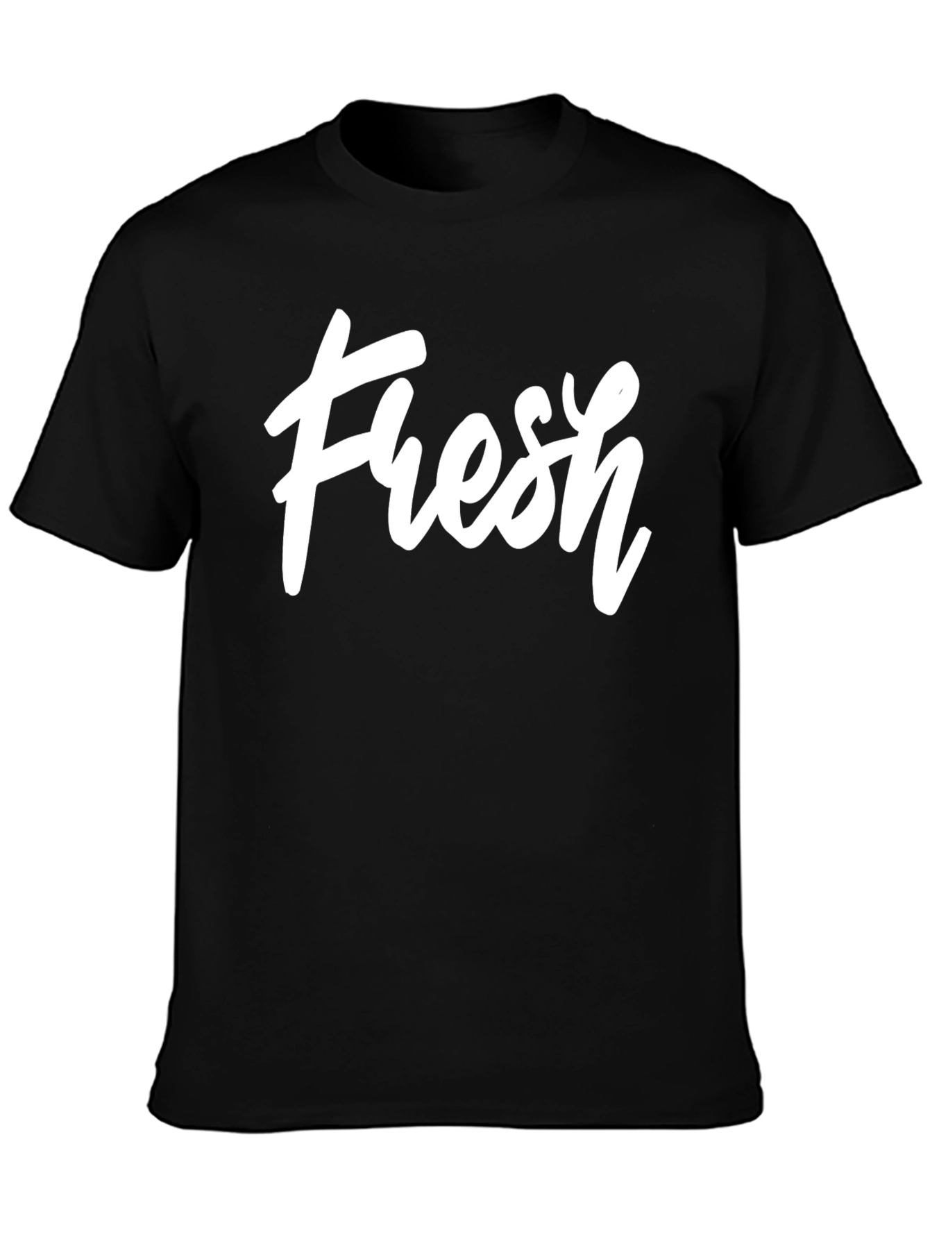 Fresh Graphic Print Black T-Shirt