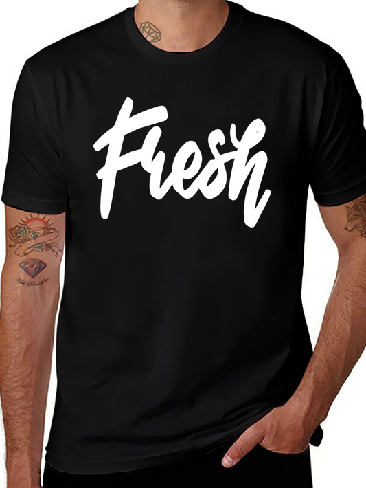 Fresh Graphic Print Black T-Shirt