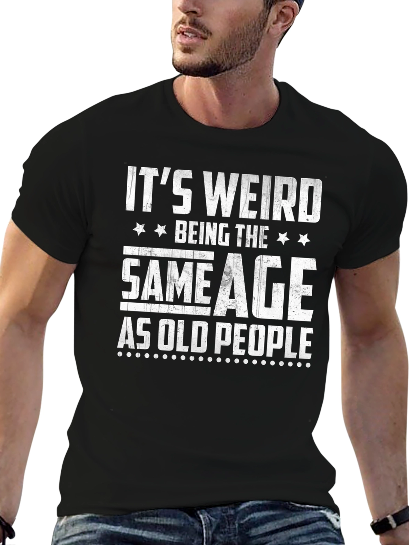 Funny Same Age as Old People Graphic Tee
