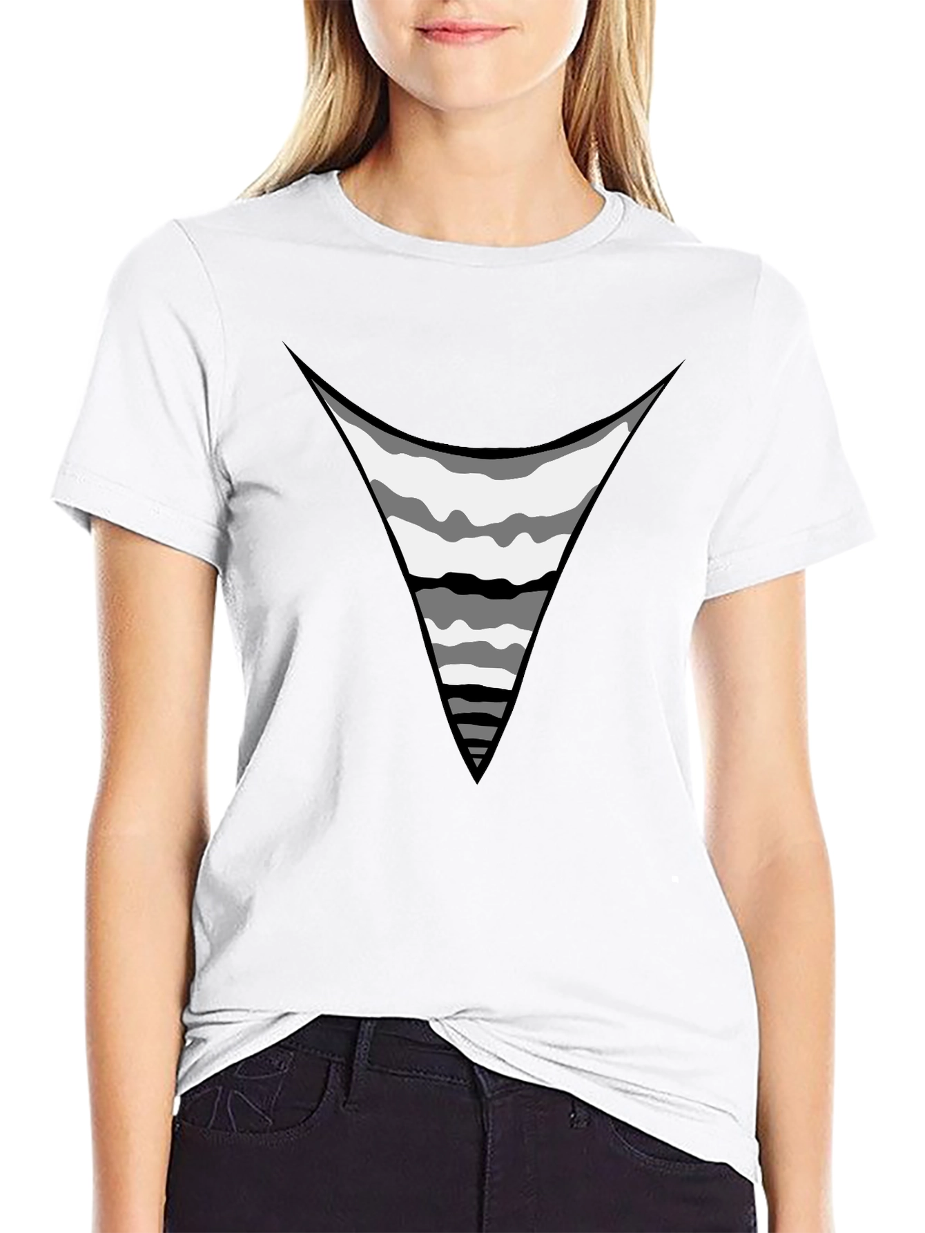 Mens Black Graphic Tee - Exposed Rib Cage Print