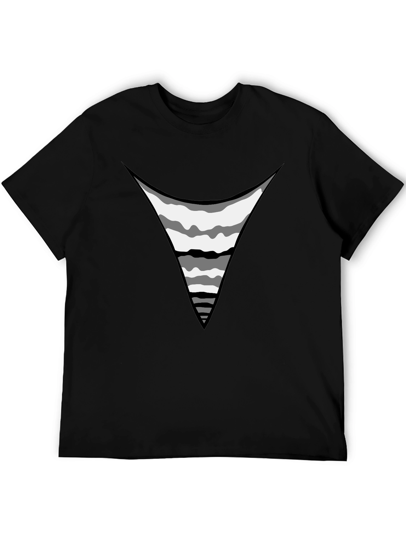 Mens Black Graphic Tee - Exposed Rib Cage Print