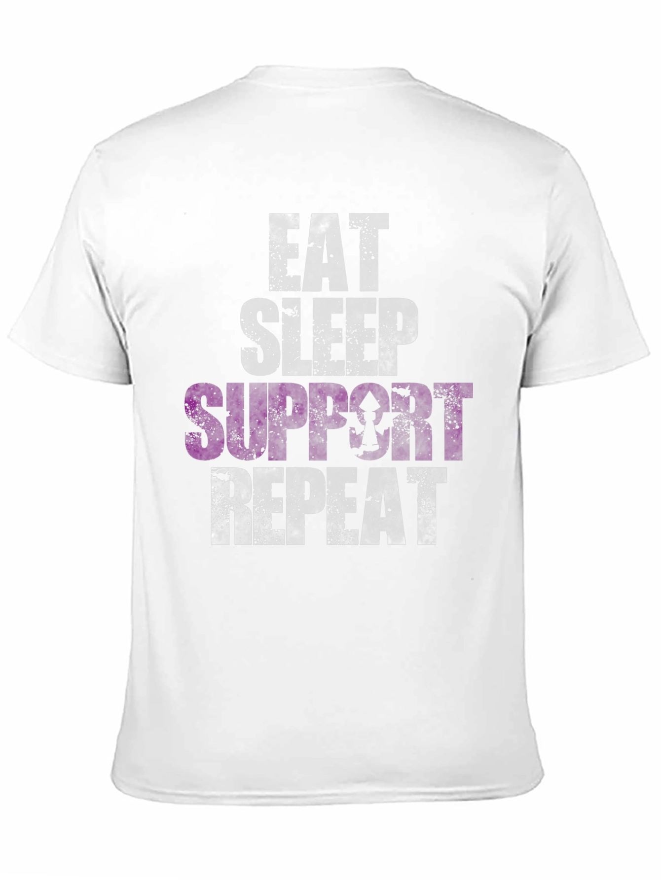 Eat Sleep Support Repeat Graphic Tee - Black