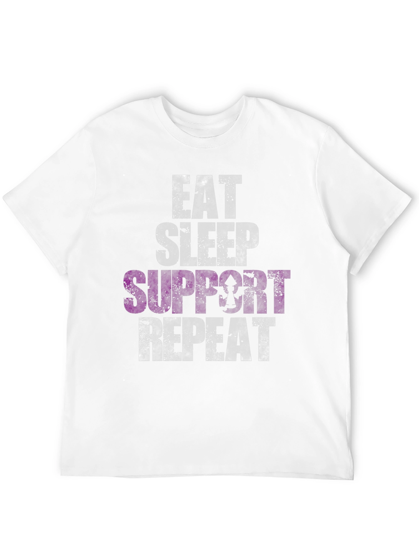 Eat Sleep Support Repeat Graphic Tee - Black