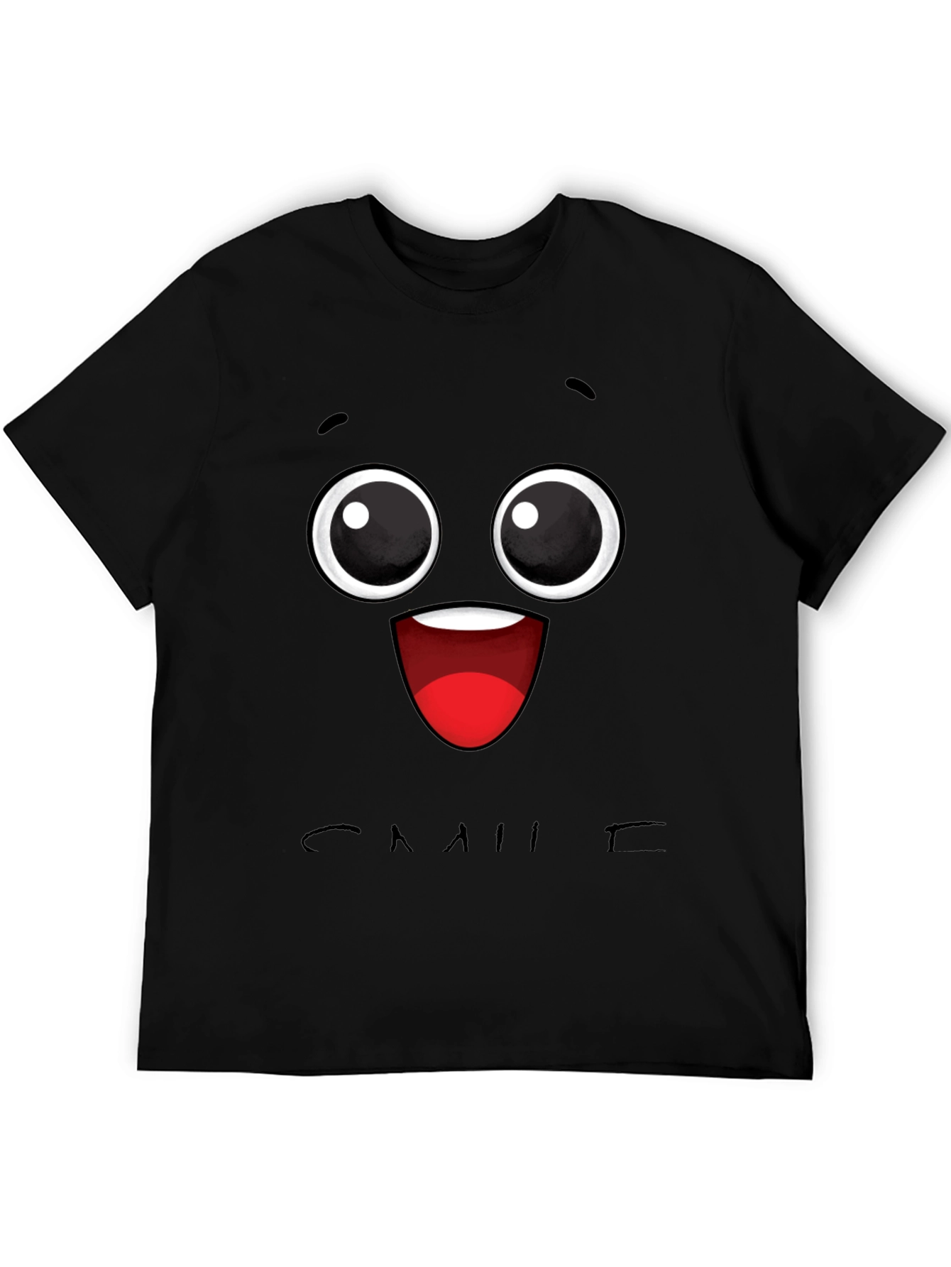 Smiling Face Graphic Tee - Fun & Unique Style