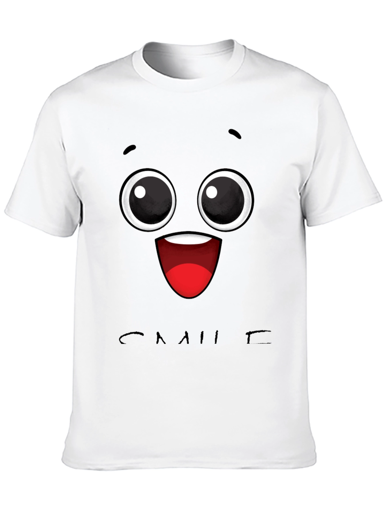 Smiling Face Graphic Tee - Fun & Unique Style
