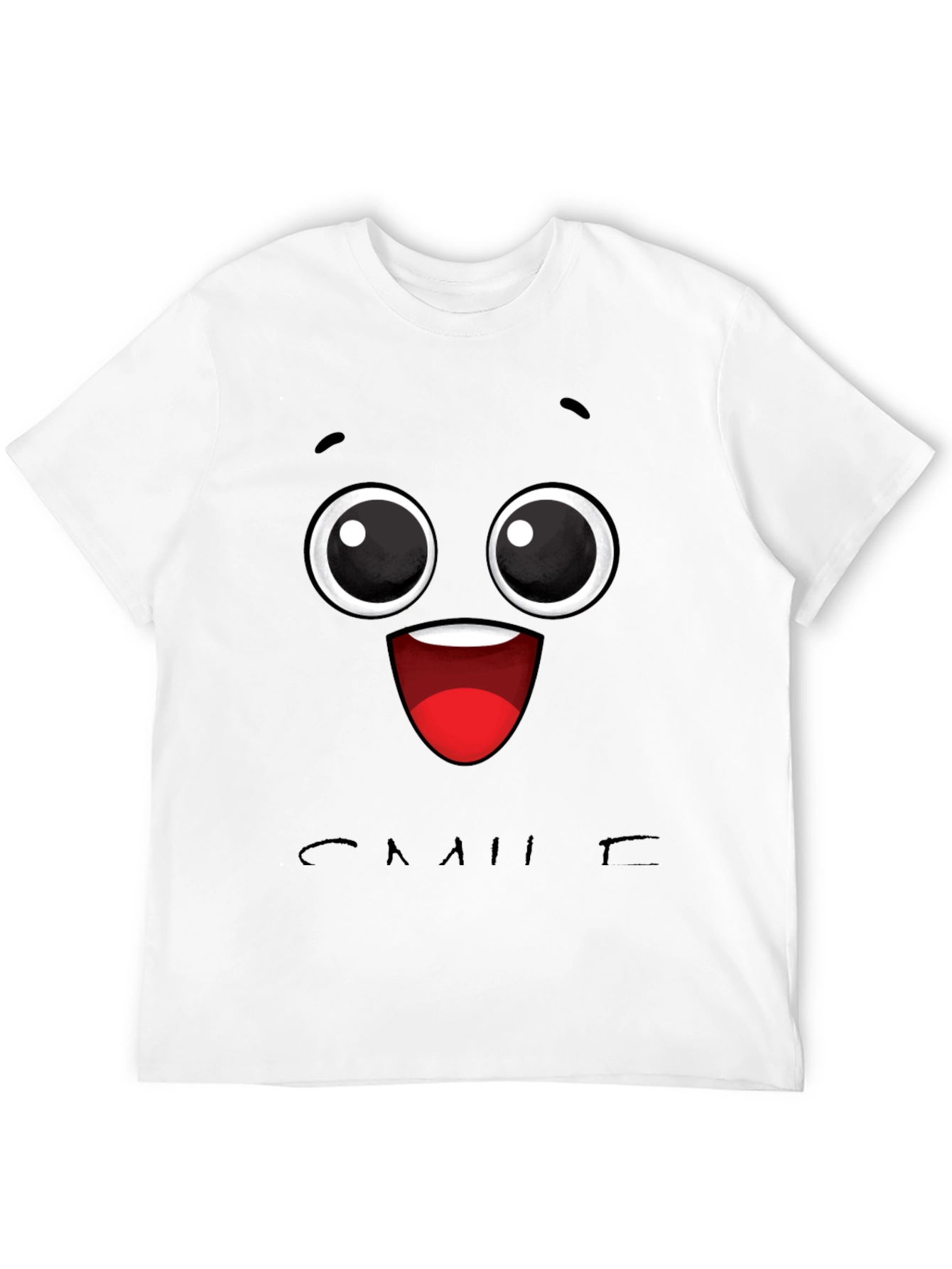 Smiling Face Graphic Tee - Fun & Unique Style