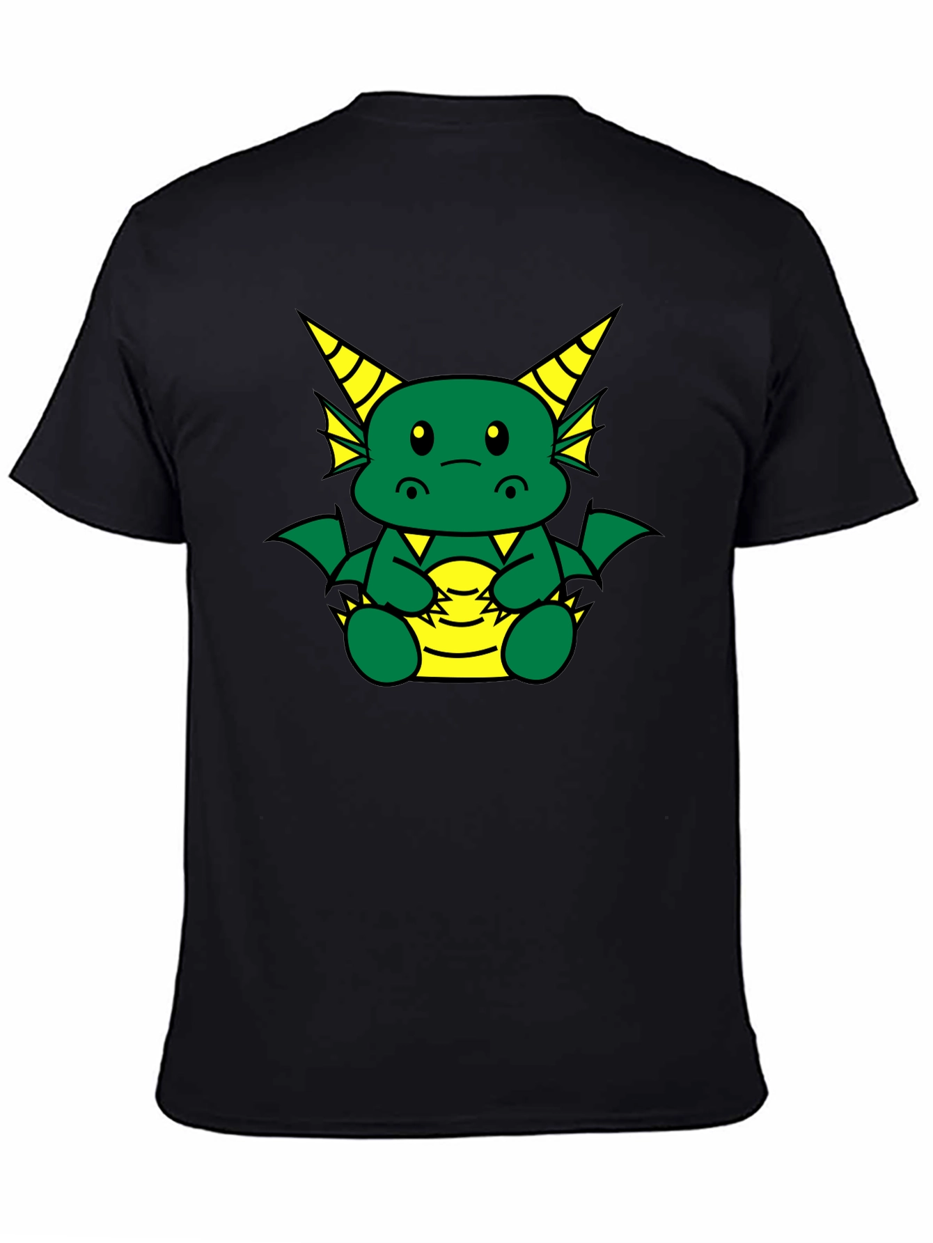 Cute Dragon Graphic T-Shirt - Black