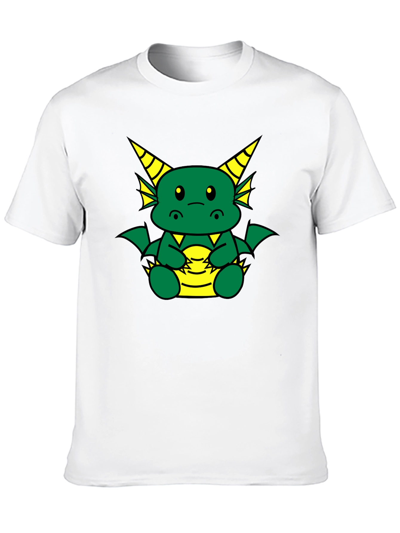 Cute Dragon Graphic T-Shirt - Black