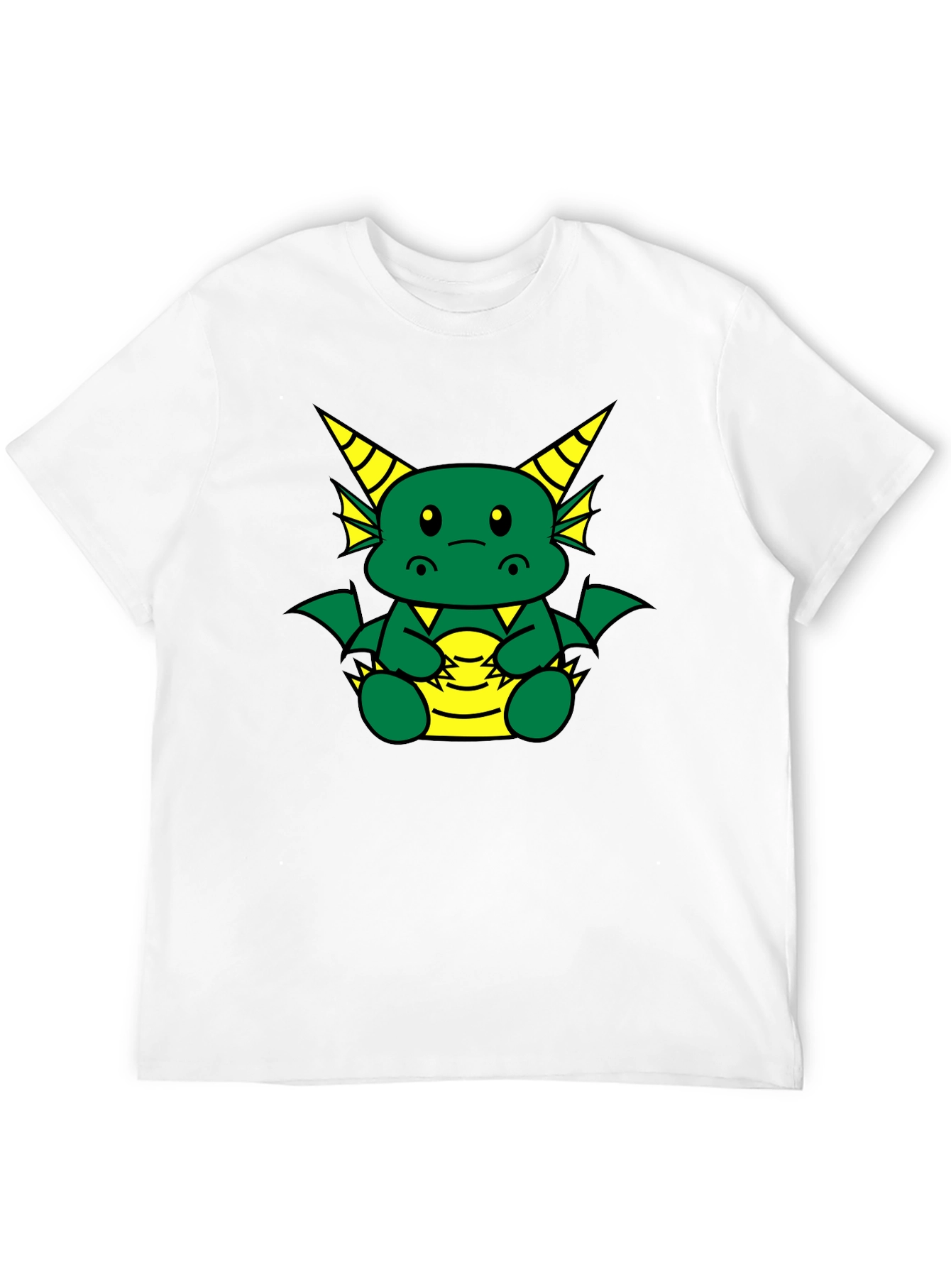 Cute Dragon Graphic T-Shirt - Black