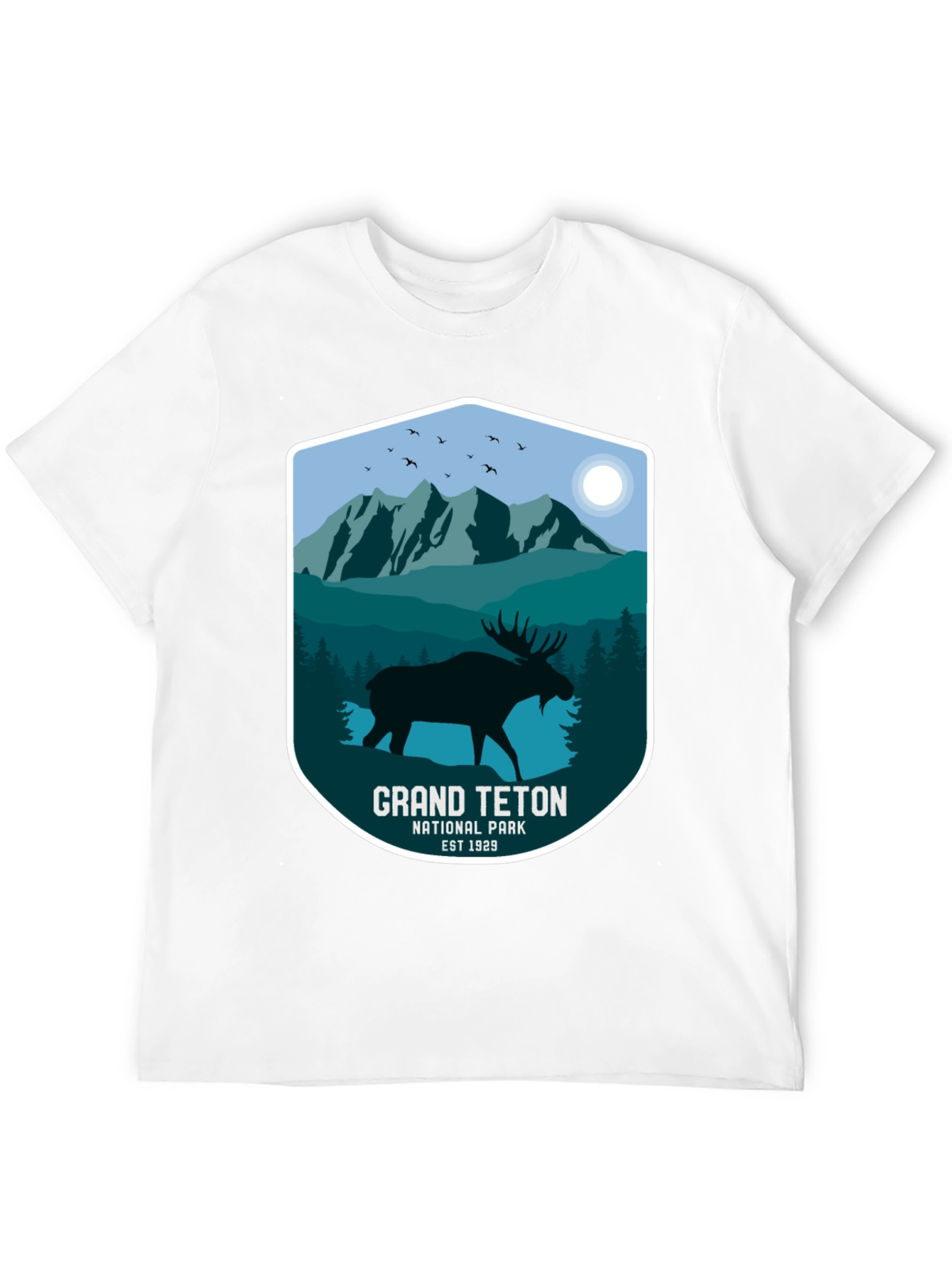 Grand Teton Moose Black T-Shirt