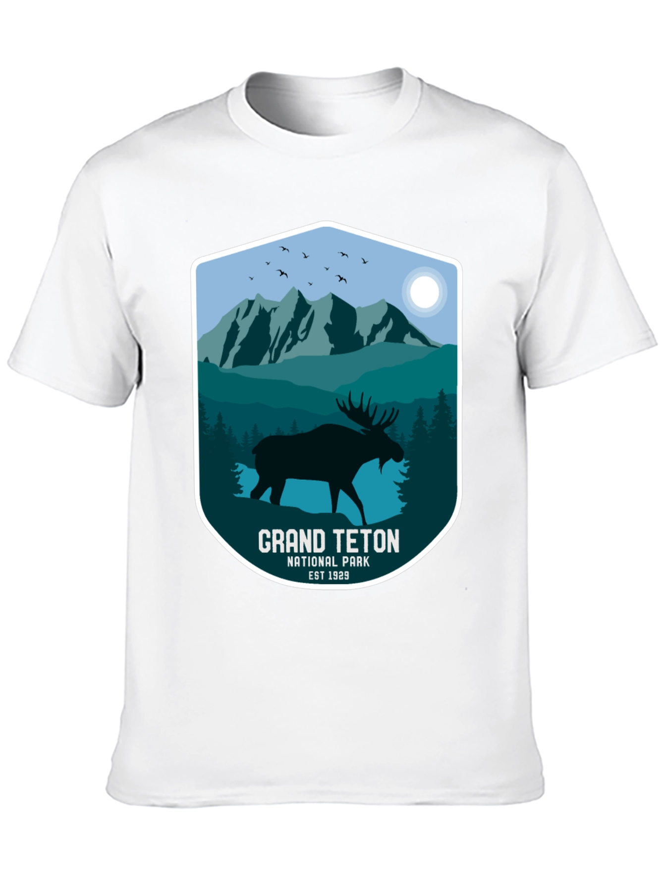 Grand Teton Moose Black T-Shirt