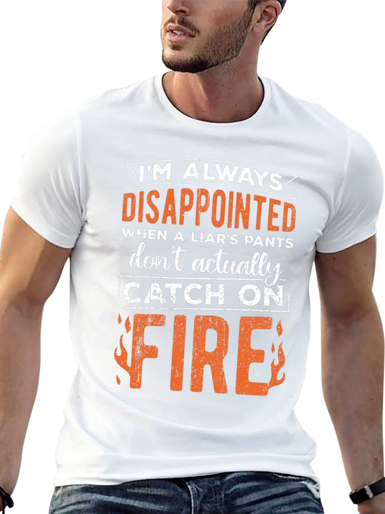Funny Disappointed Liars Pants On Fire Graphic Tee