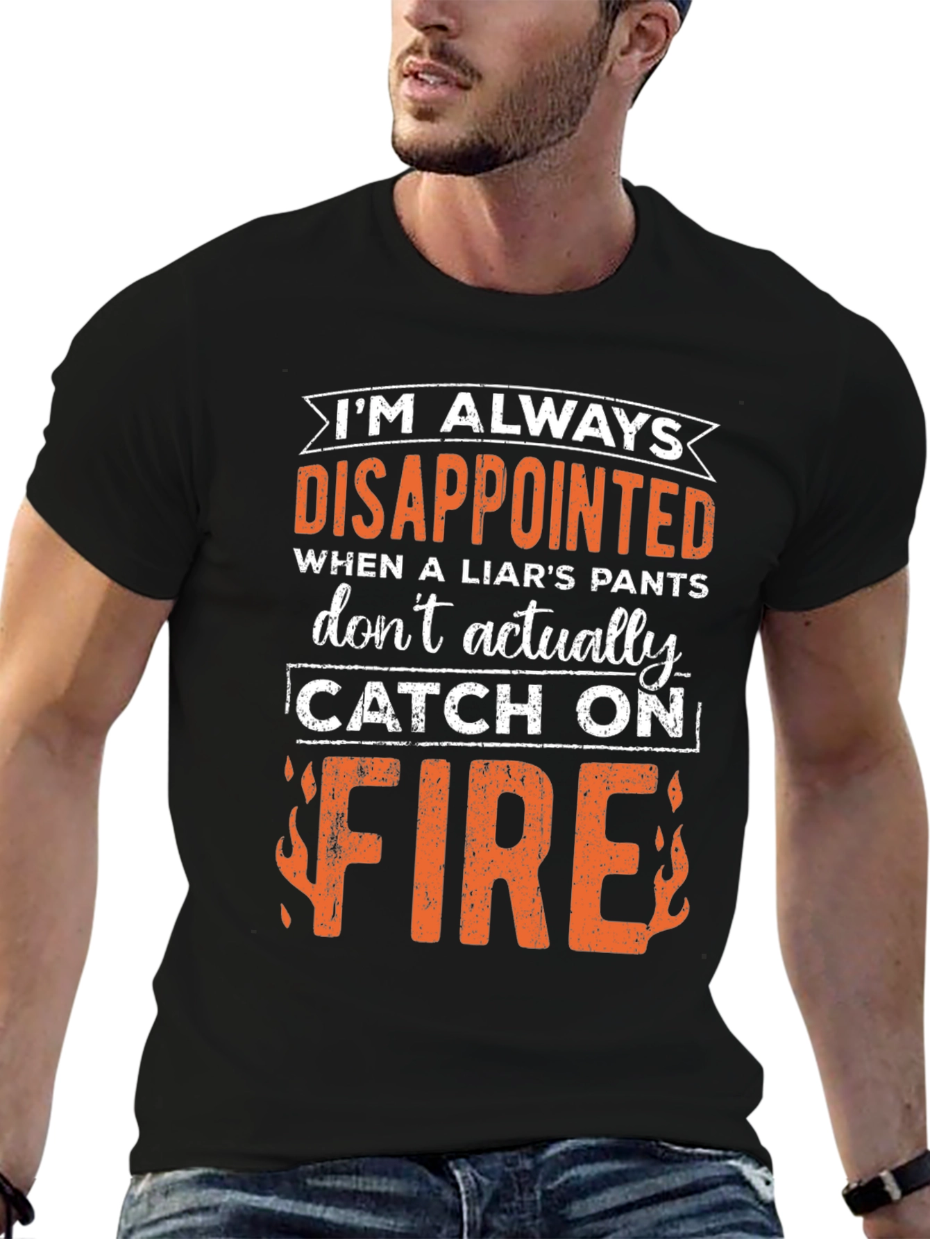 Funny Disappointed Liars Pants On Fire Graphic Tee