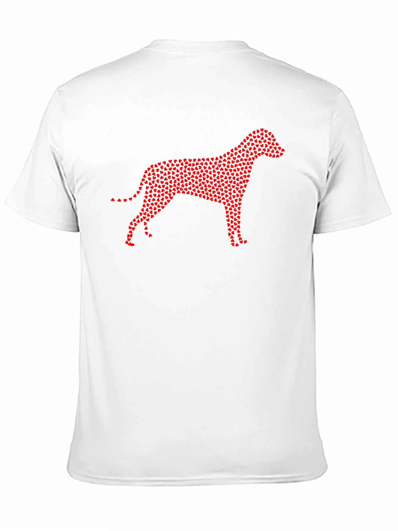 Heart Dog Graphic Tee - Black Crew Neck