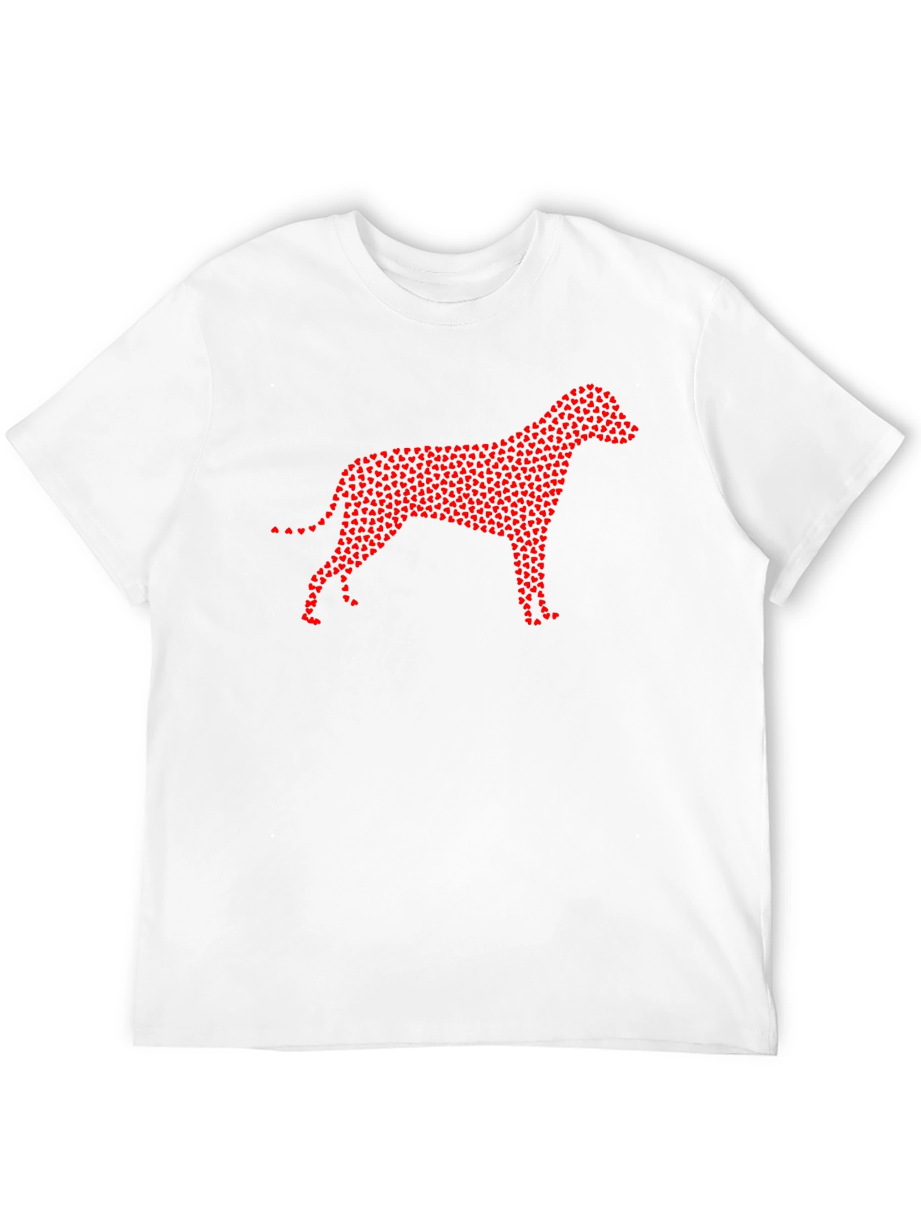 Heart Dog Graphic Tee - Black Crew Neck