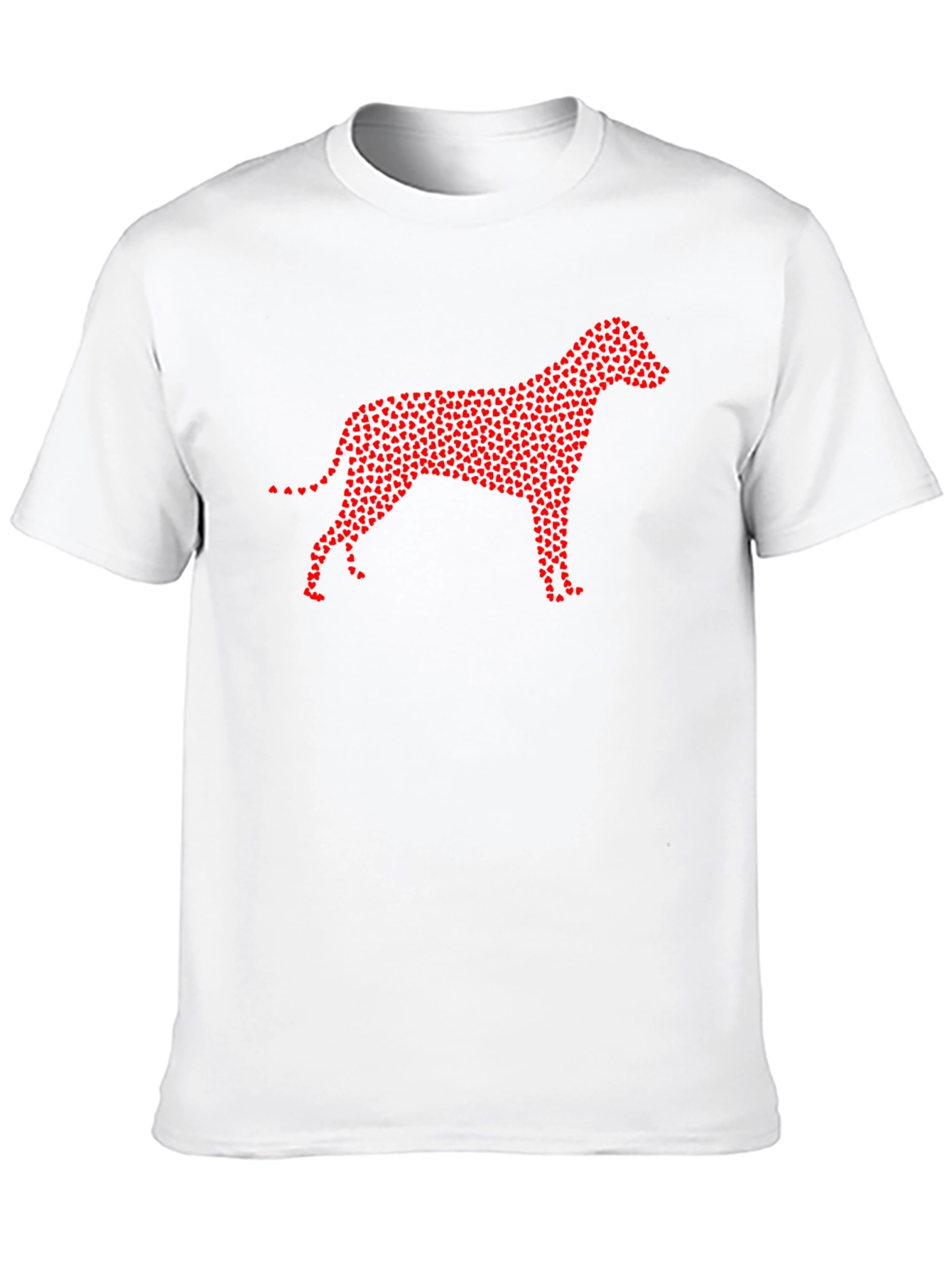 Heart Dog Graphic Tee - Black Crew Neck