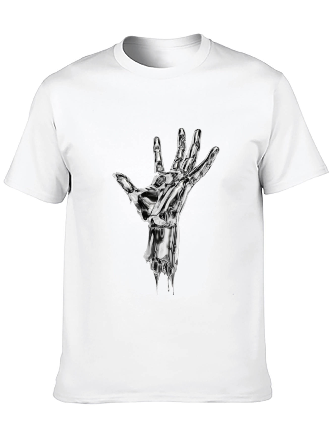 Chrome Hand Graphic Print Black T-Shirt
