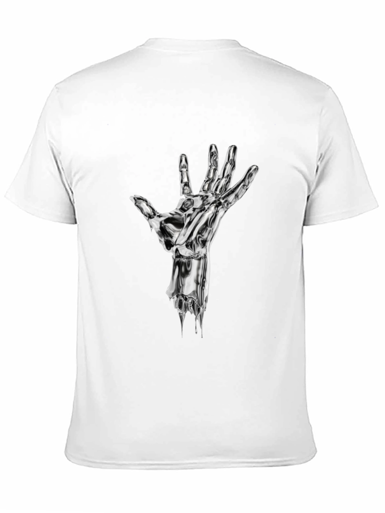 Chrome Hand Graphic Print Black T-Shirt