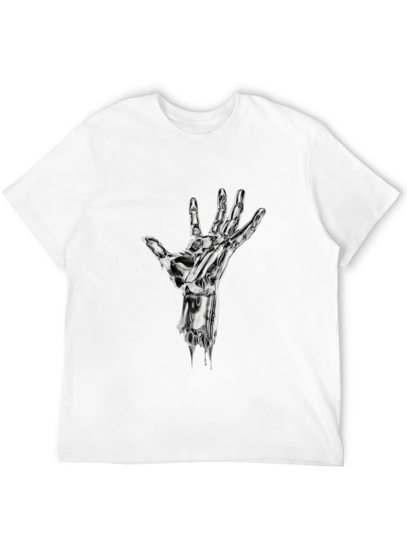 Chrome Hand Graphic Print Black T-Shirt
