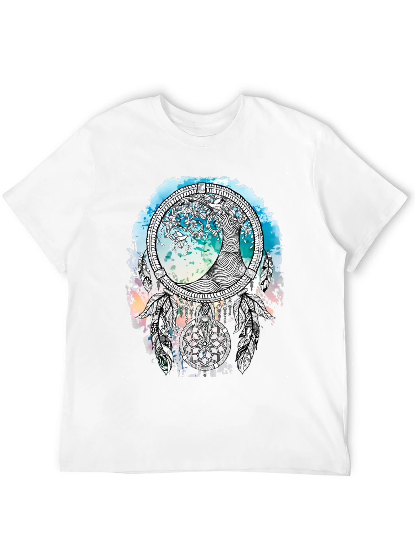 Dreamcatcher Tree T-Shirt - Artistic Graphic Tee