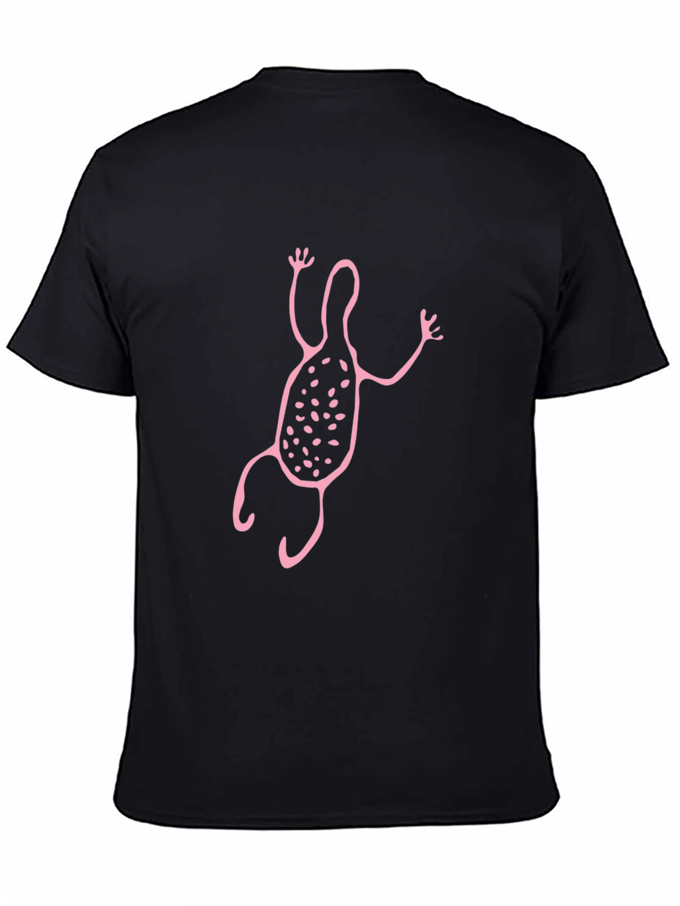 Abstract Creature Graphic T-Shirt - Black