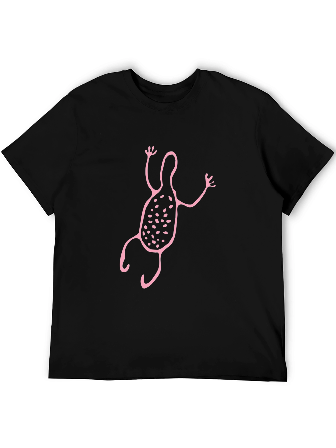 Abstract Creature Graphic T-Shirt - Black