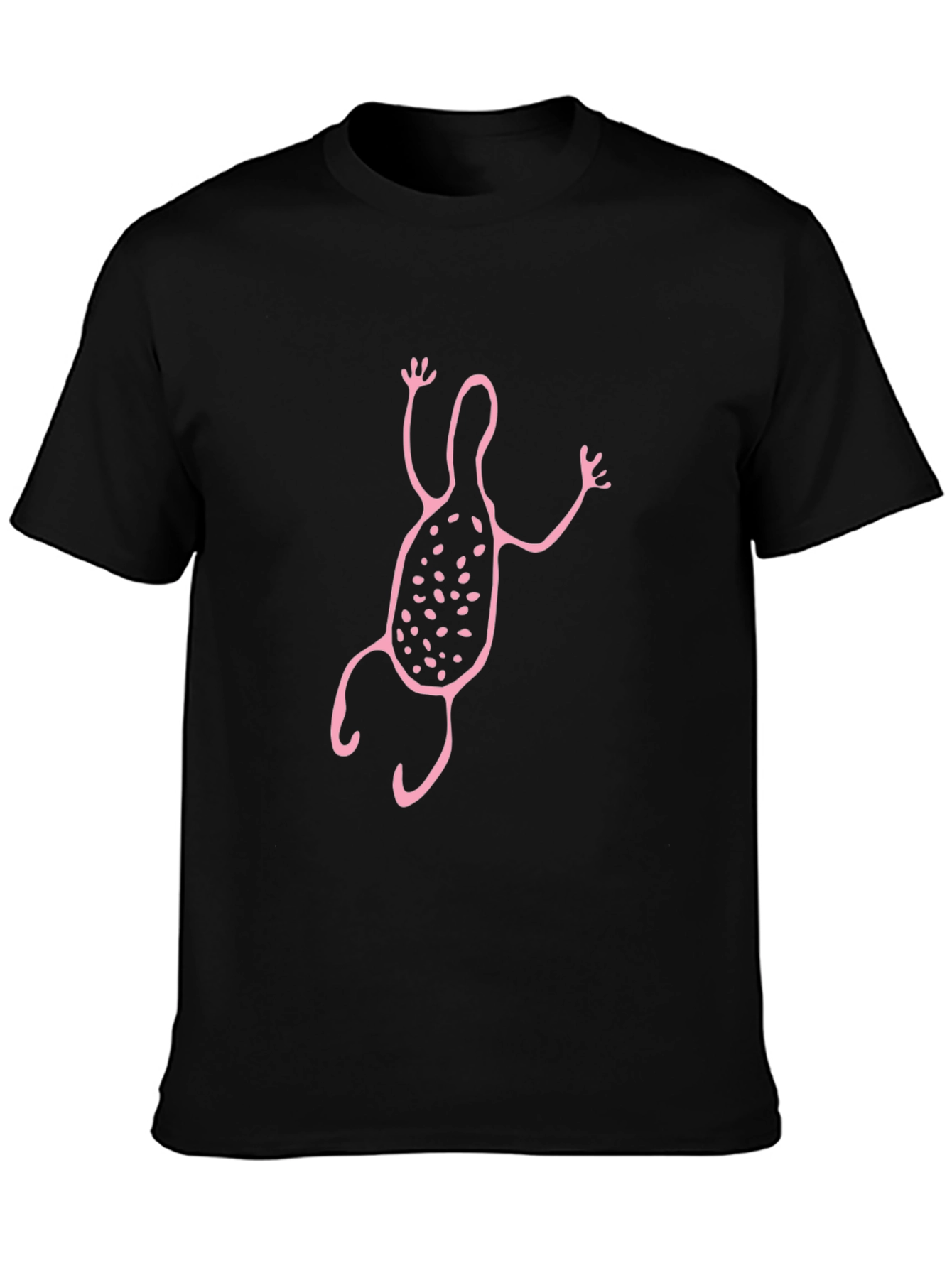 Abstract Creature Graphic T-Shirt - Black