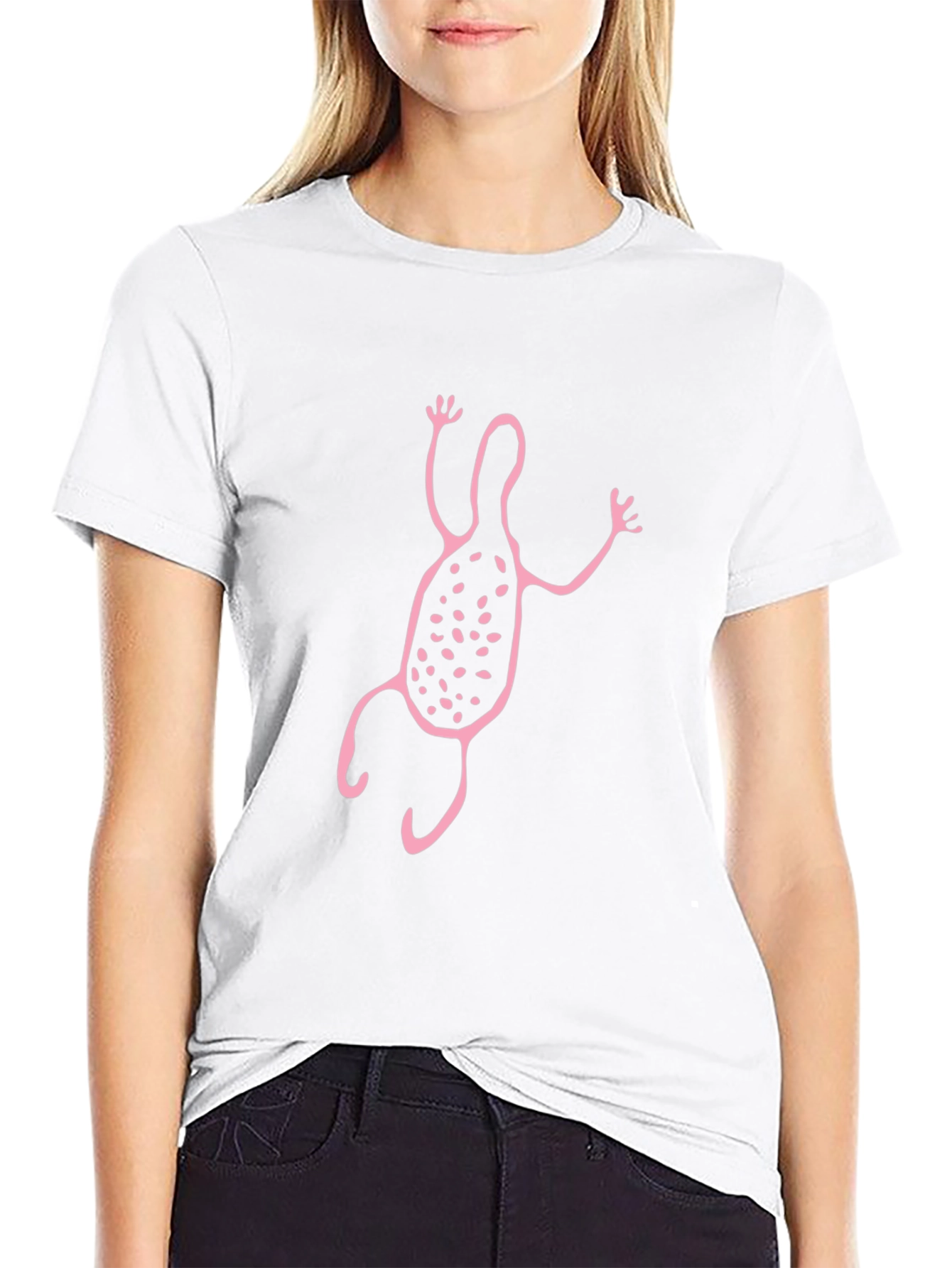Abstract Creature Graphic T-Shirt - Black