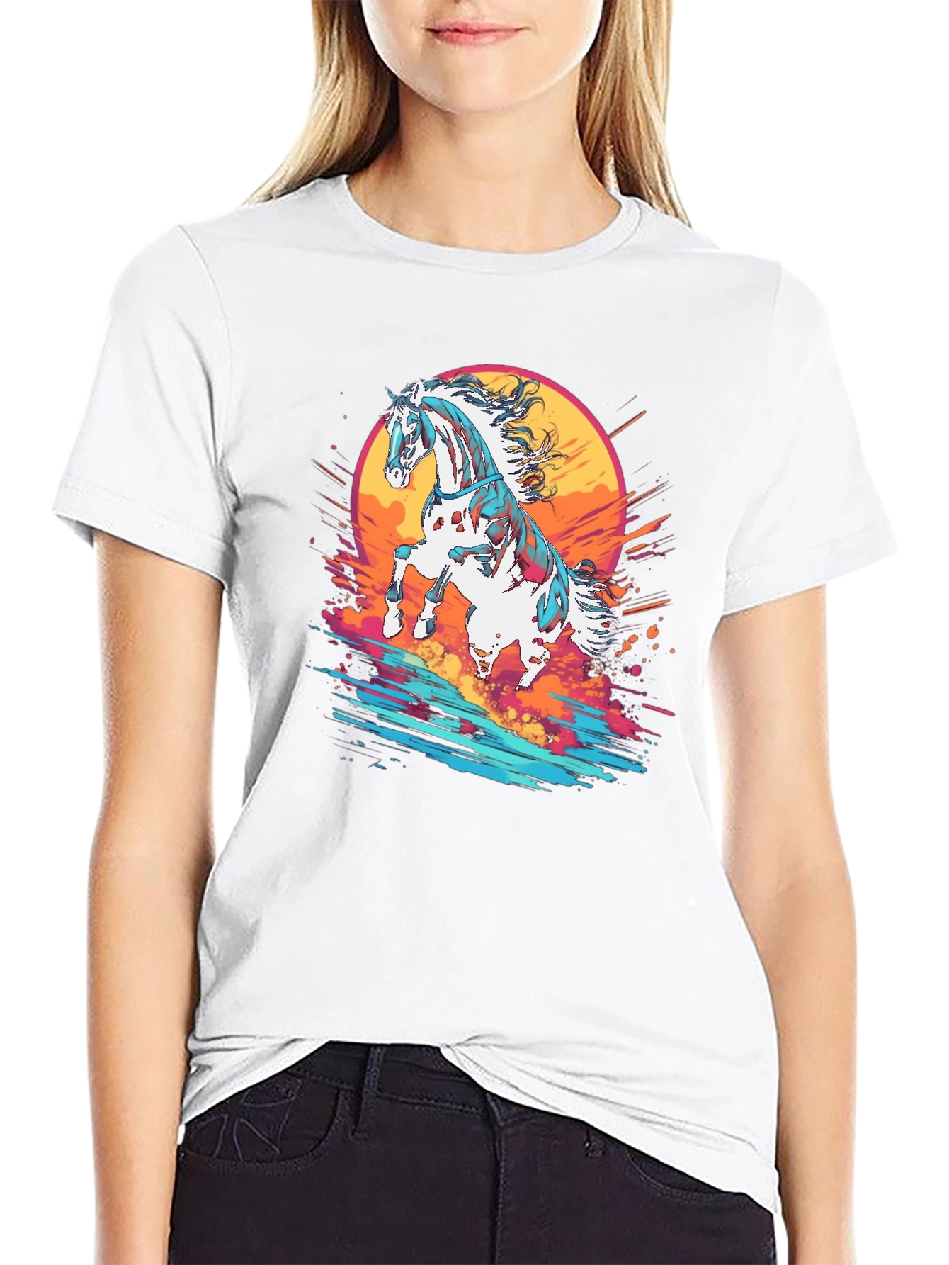 Majestic Horse Graphic Tee - Stylish & Unique