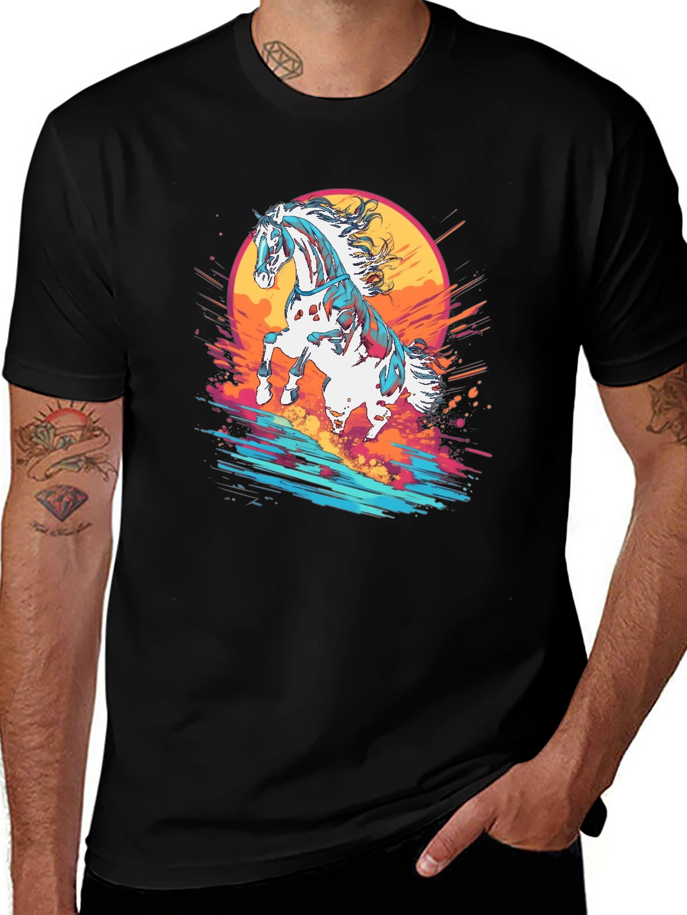 Majestic Horse Graphic Tee - Stylish & Unique
