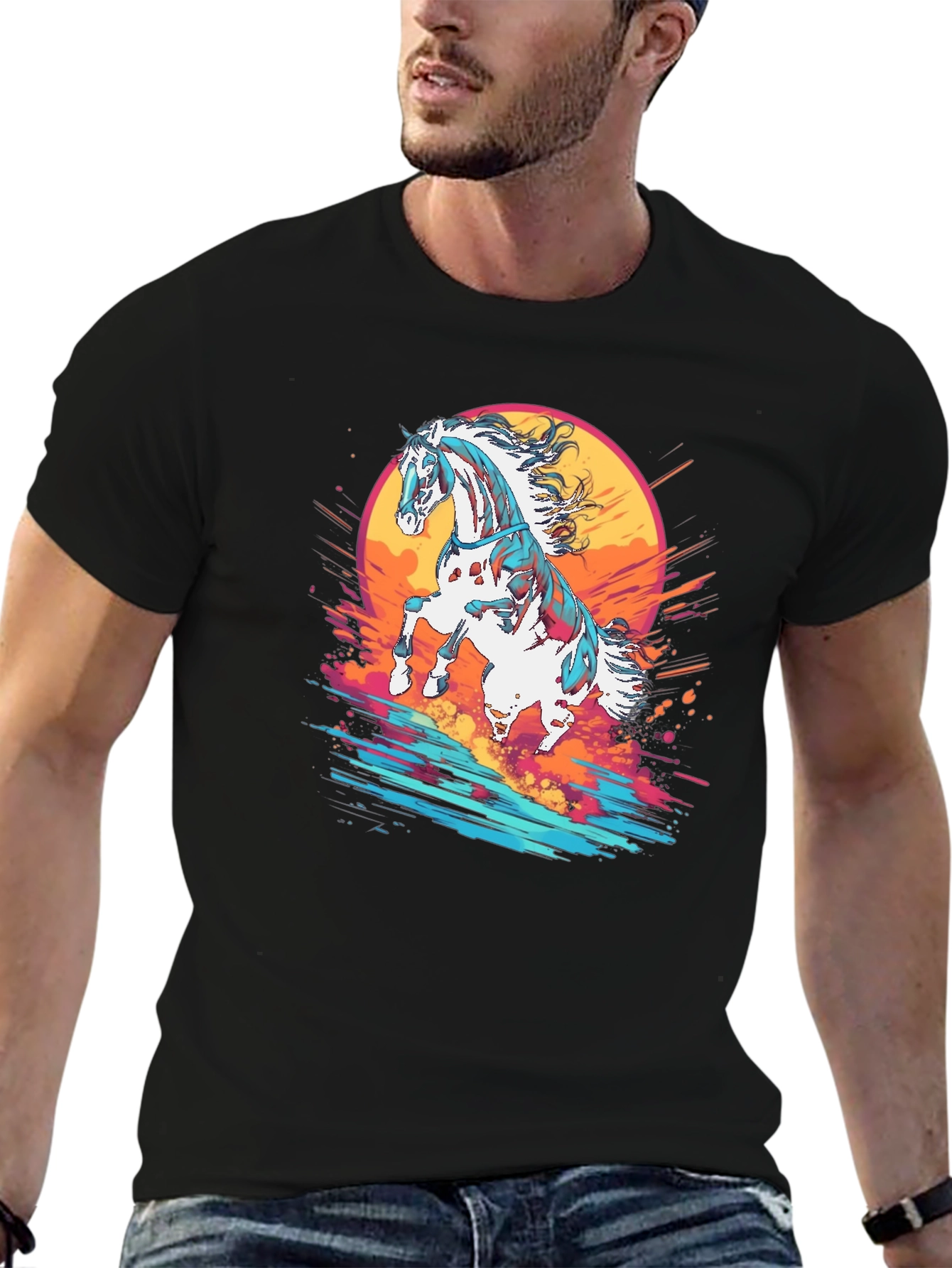 Majestic Horse Graphic Tee - Stylish & Unique