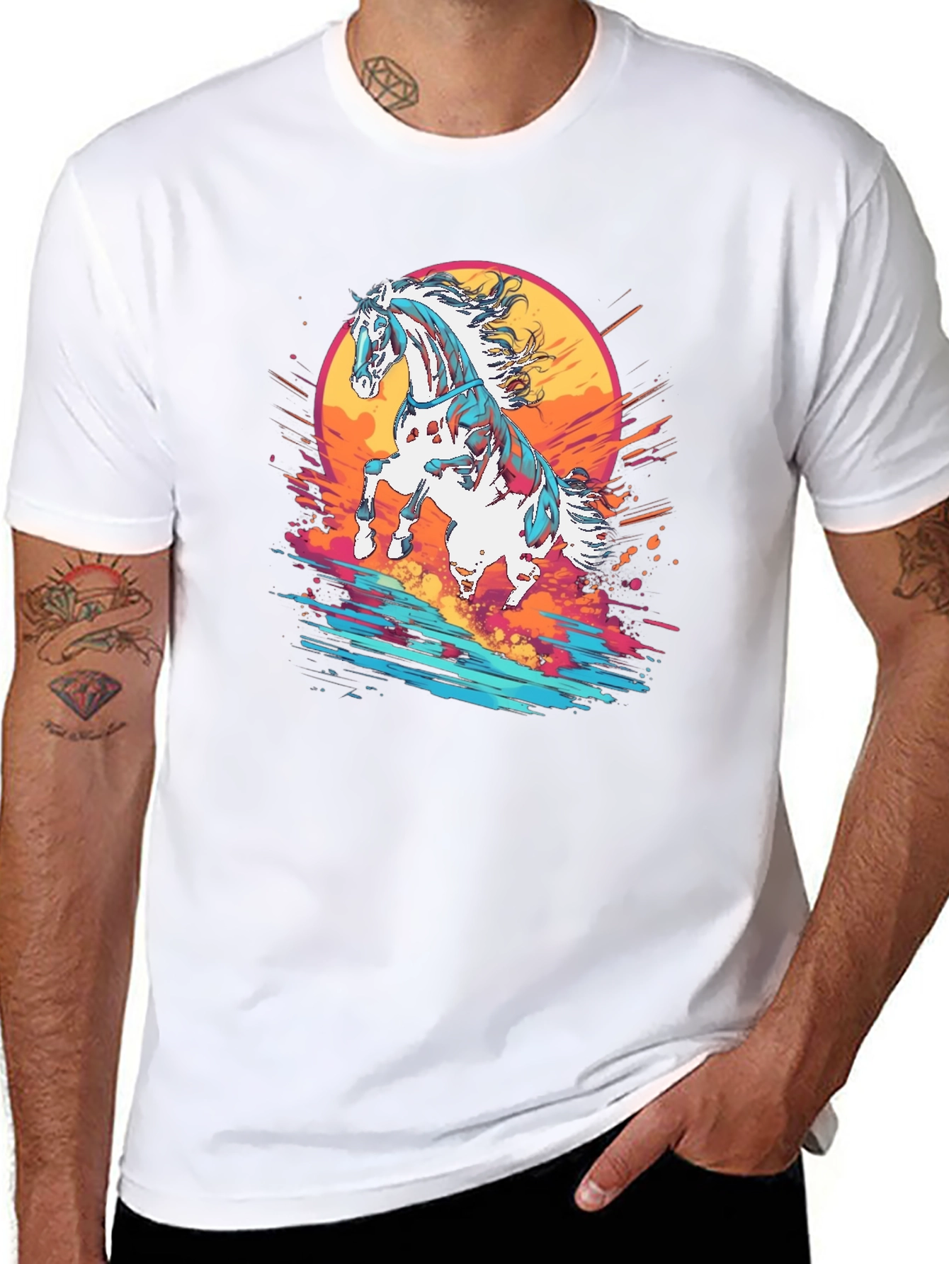 Majestic Horse Graphic Tee - Stylish & Unique