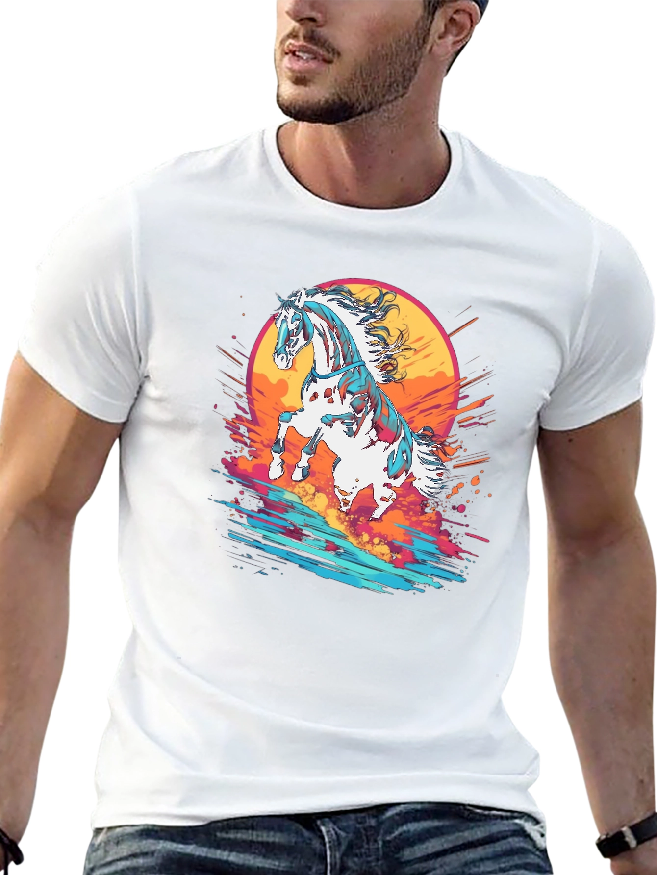 Majestic Horse Graphic Tee - Stylish & Unique
