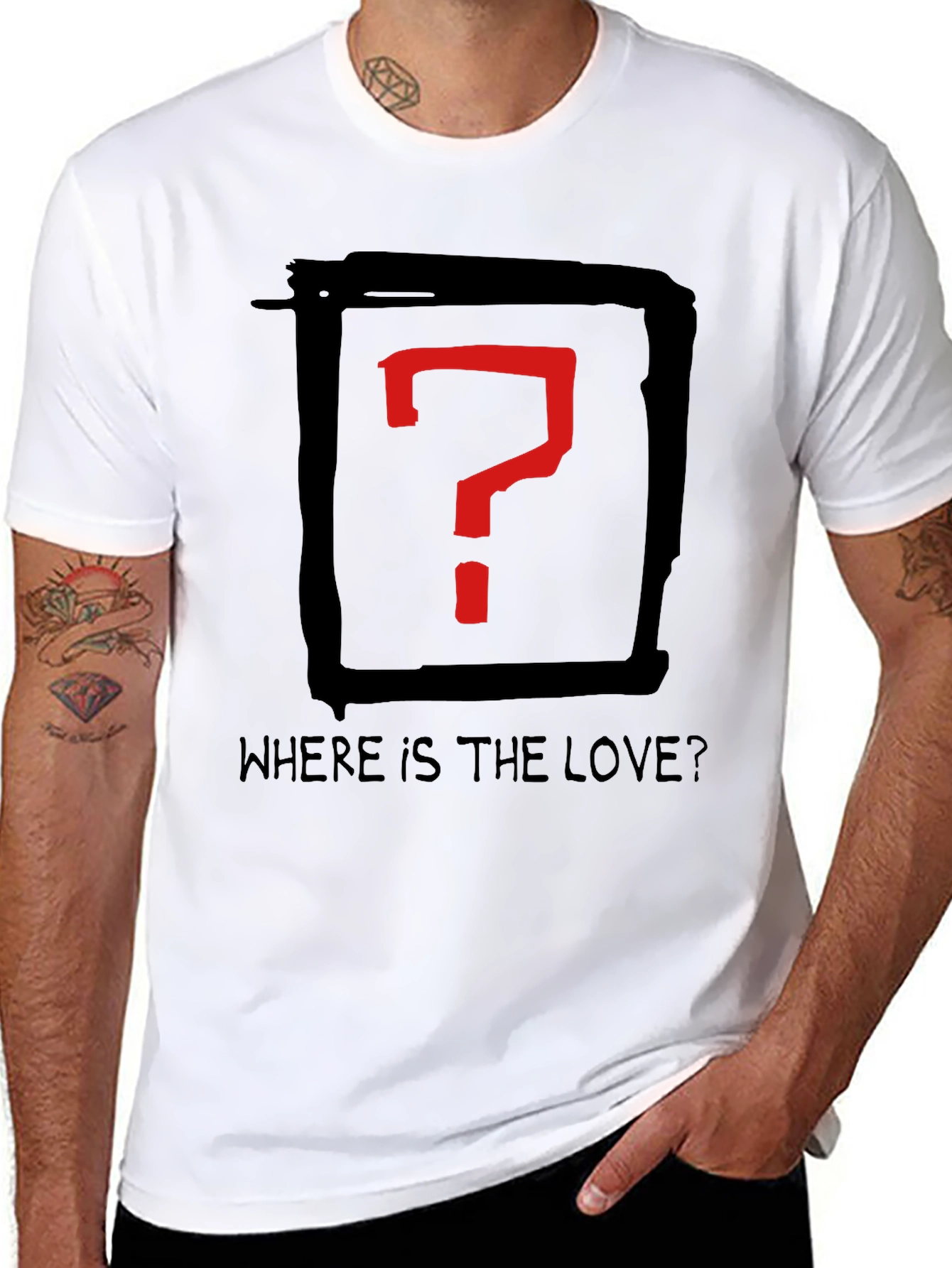 Where is the Love? Graphic Tee - Black