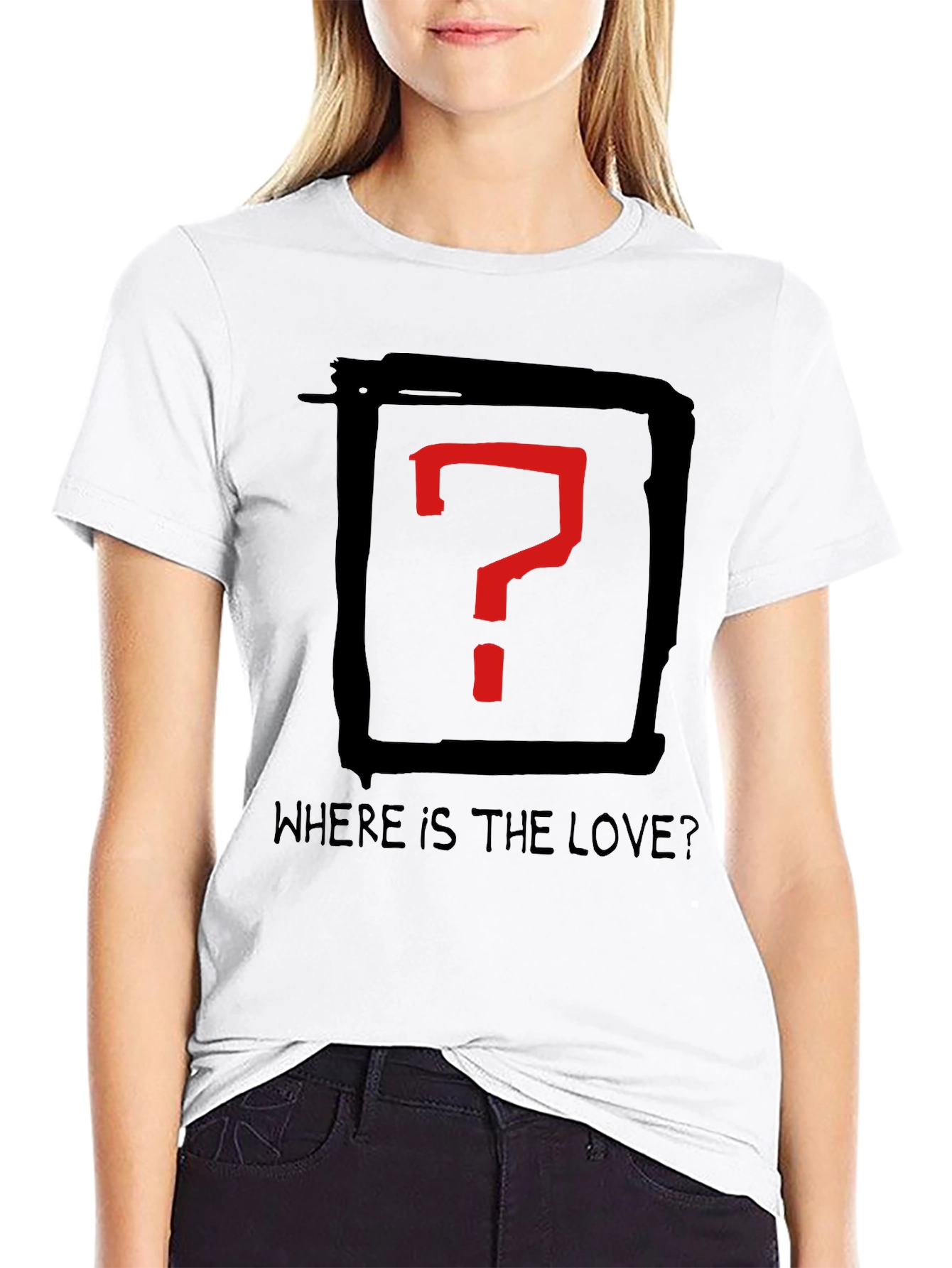 Where is the Love? Graphic Tee - Black