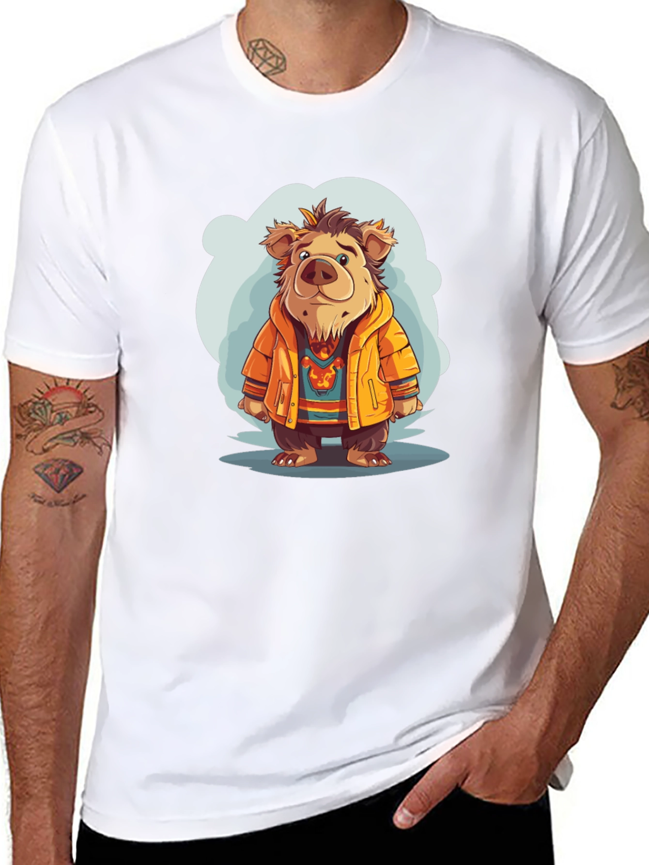 Bear Cartoon T-Shirt - Cozy Character Tee