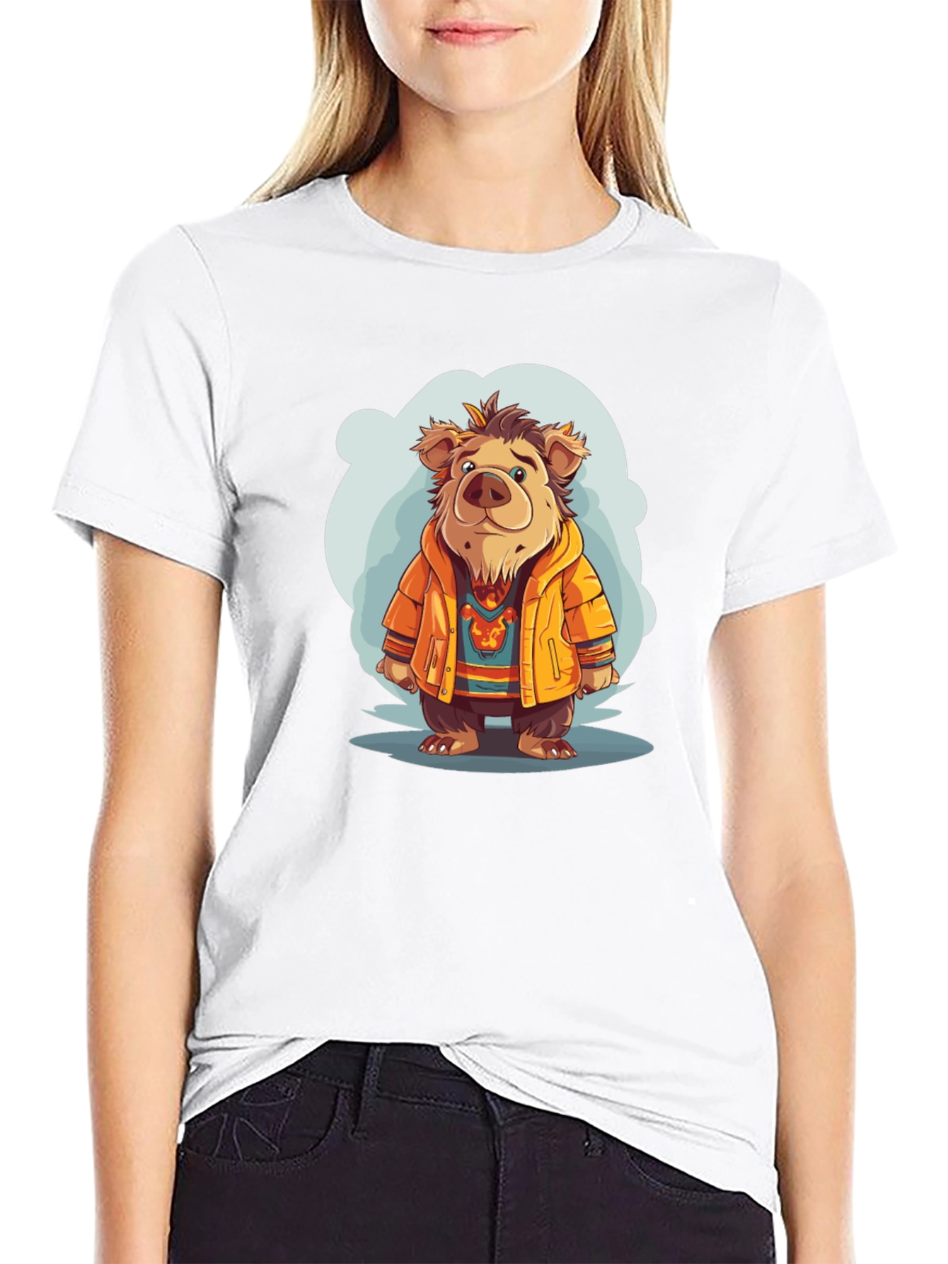 Bear Cartoon T-Shirt - Cozy Character Tee