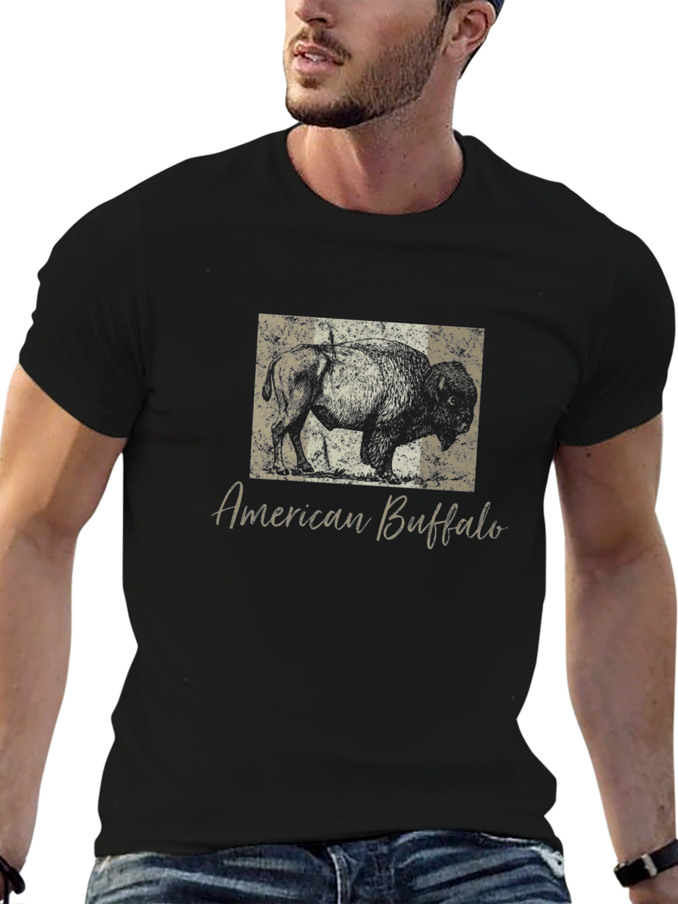 American Buffalo Graphic Print Tee